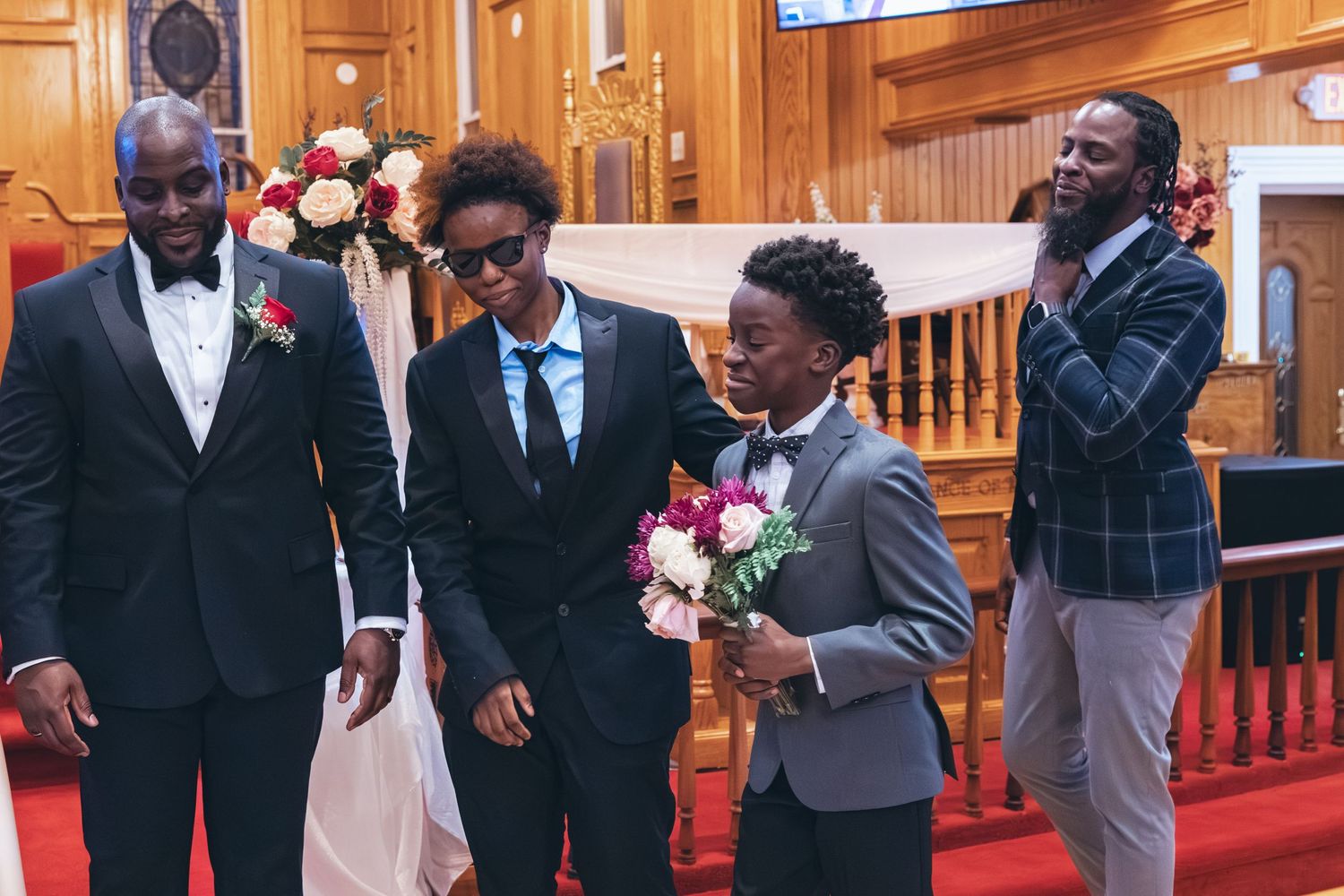 Grooms nephews after the wedding