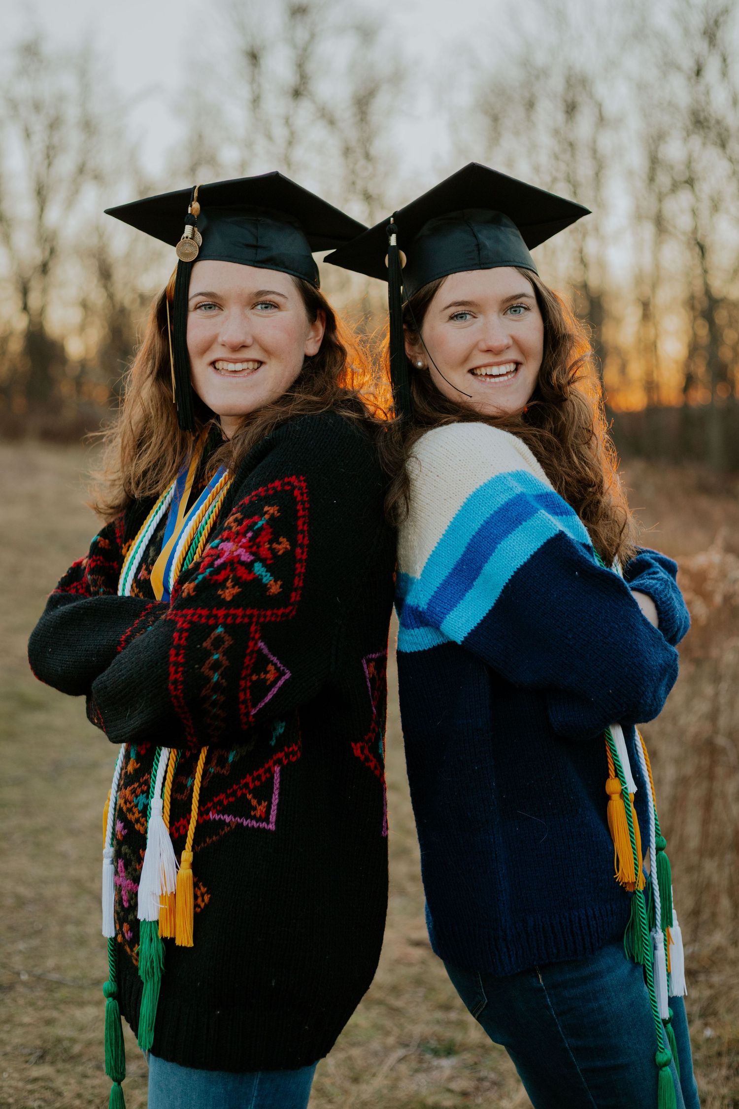 Two sisters celebrating their graduation