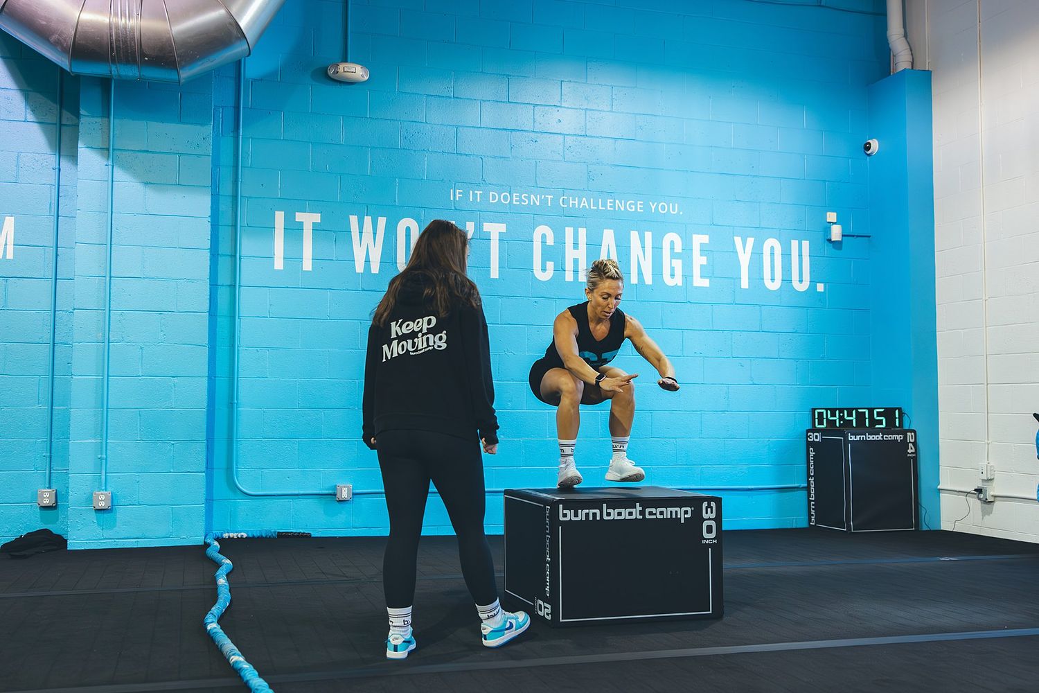 Box Jump in BurnBootCamp Connecticut Hero Games competition