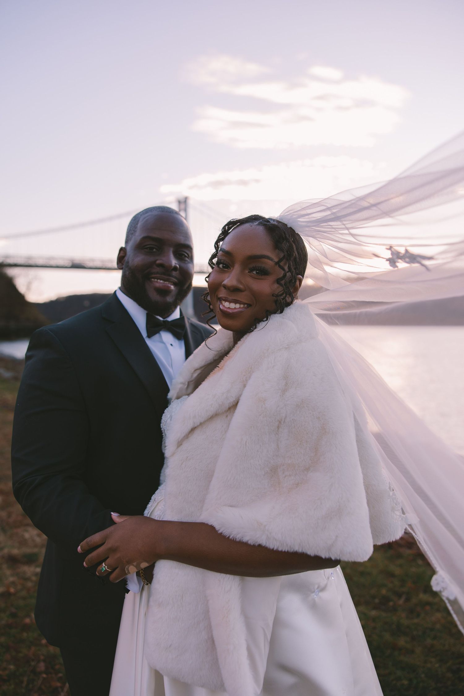 Bride and Groom portrait for Hudson Valley wedding
