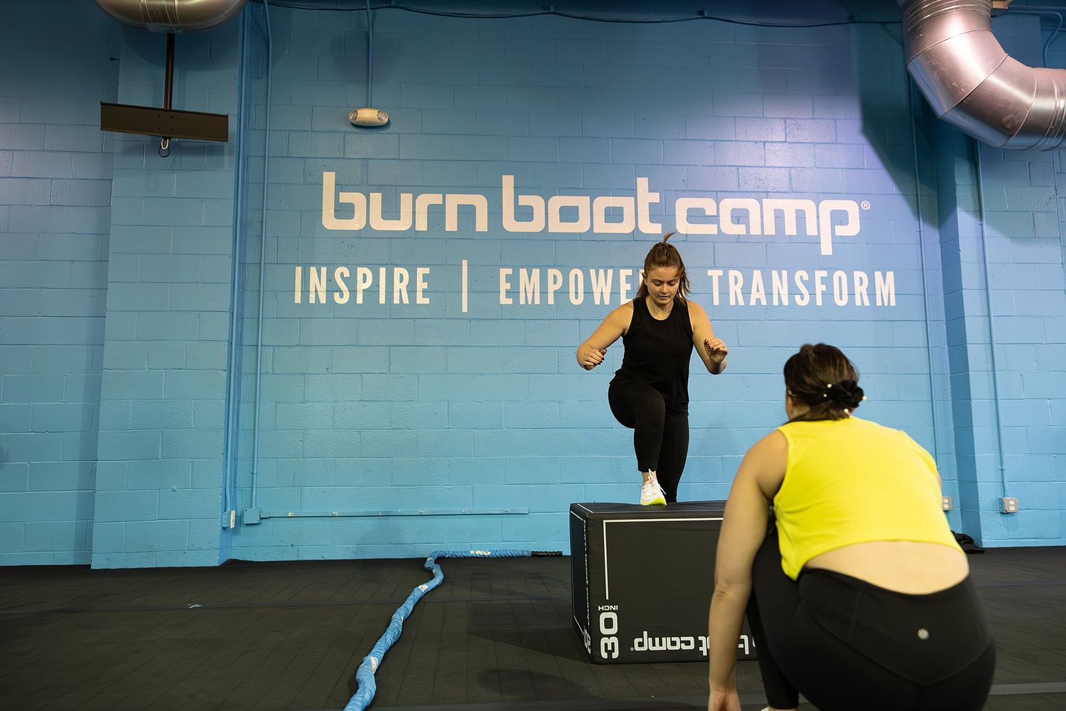 Box Jump in BurnBootCamp Connecticut Hero Games competition