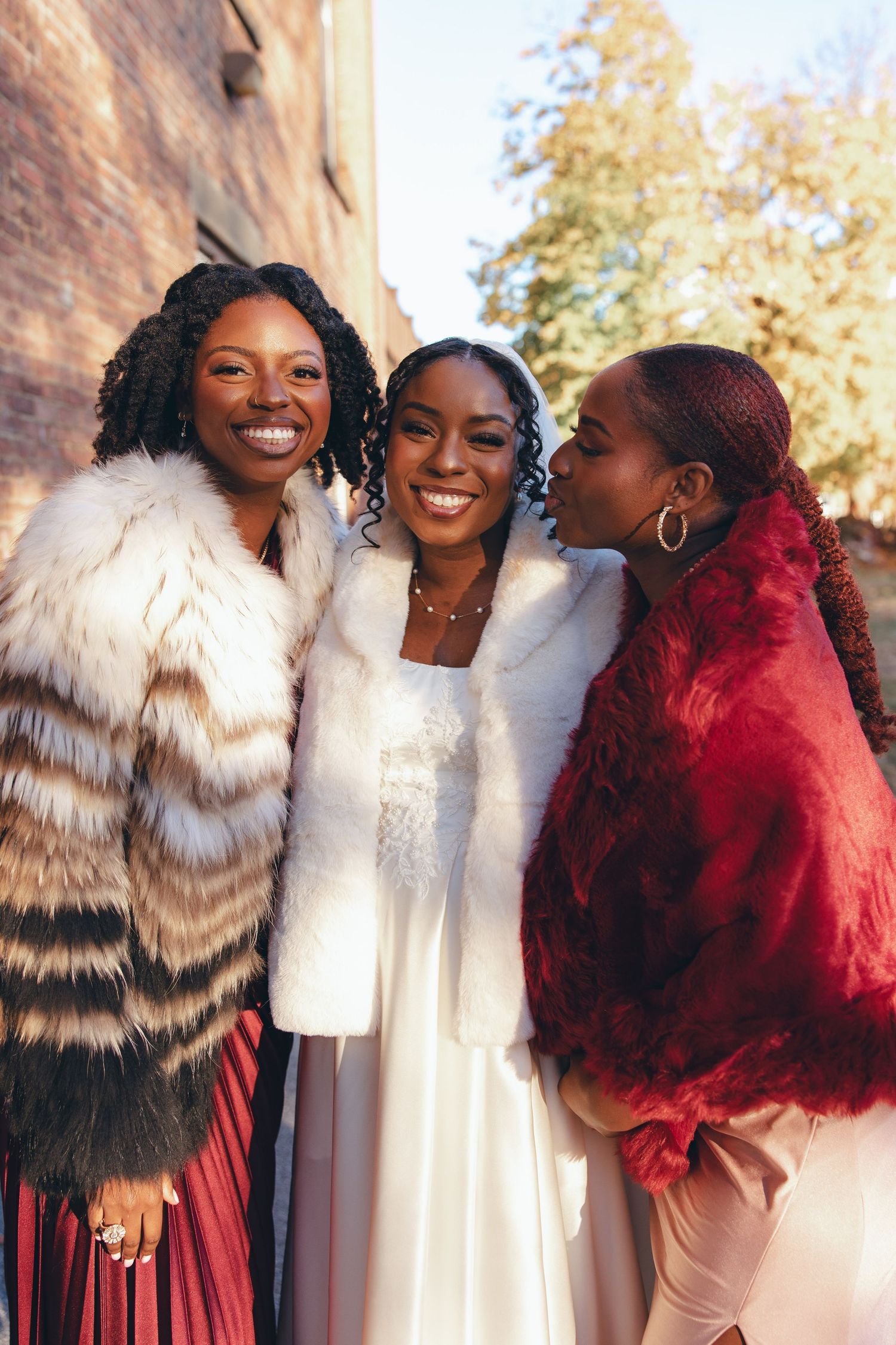 Bride and sisters portrait