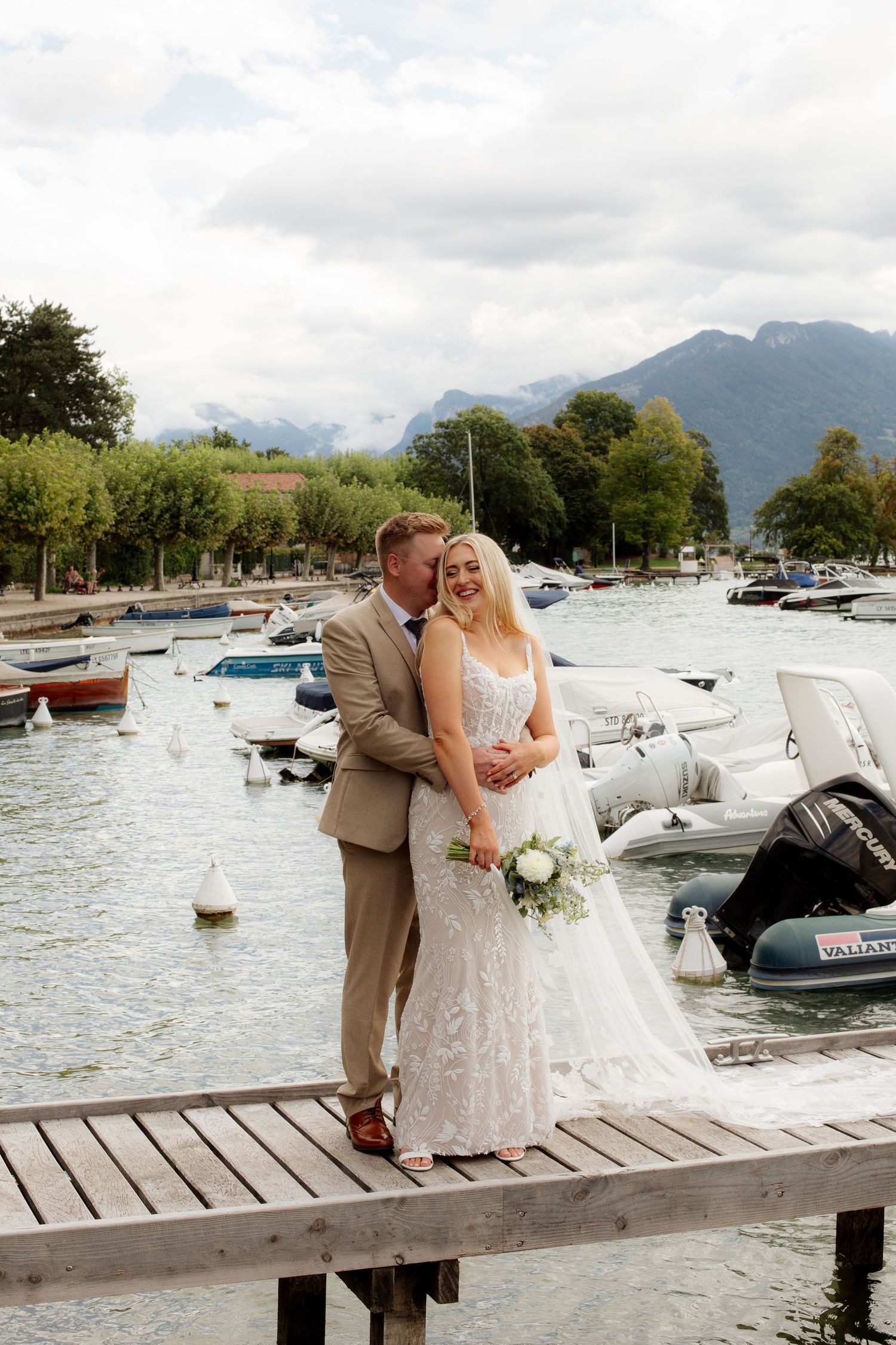 Annecy Wedding photographer captures epic wedding and natural couples photos on Lake Annecy in France. Candid & timeless documentary style.