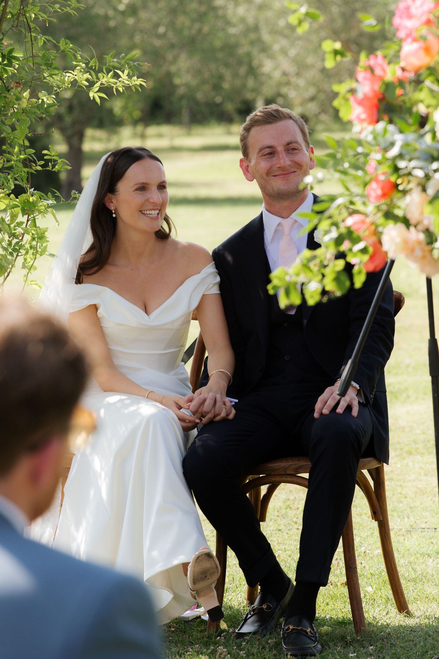 Assisi Wedding ceremony in Italy captured by destination wedding photographer, candid, natural style. Documentary style wedding photography.