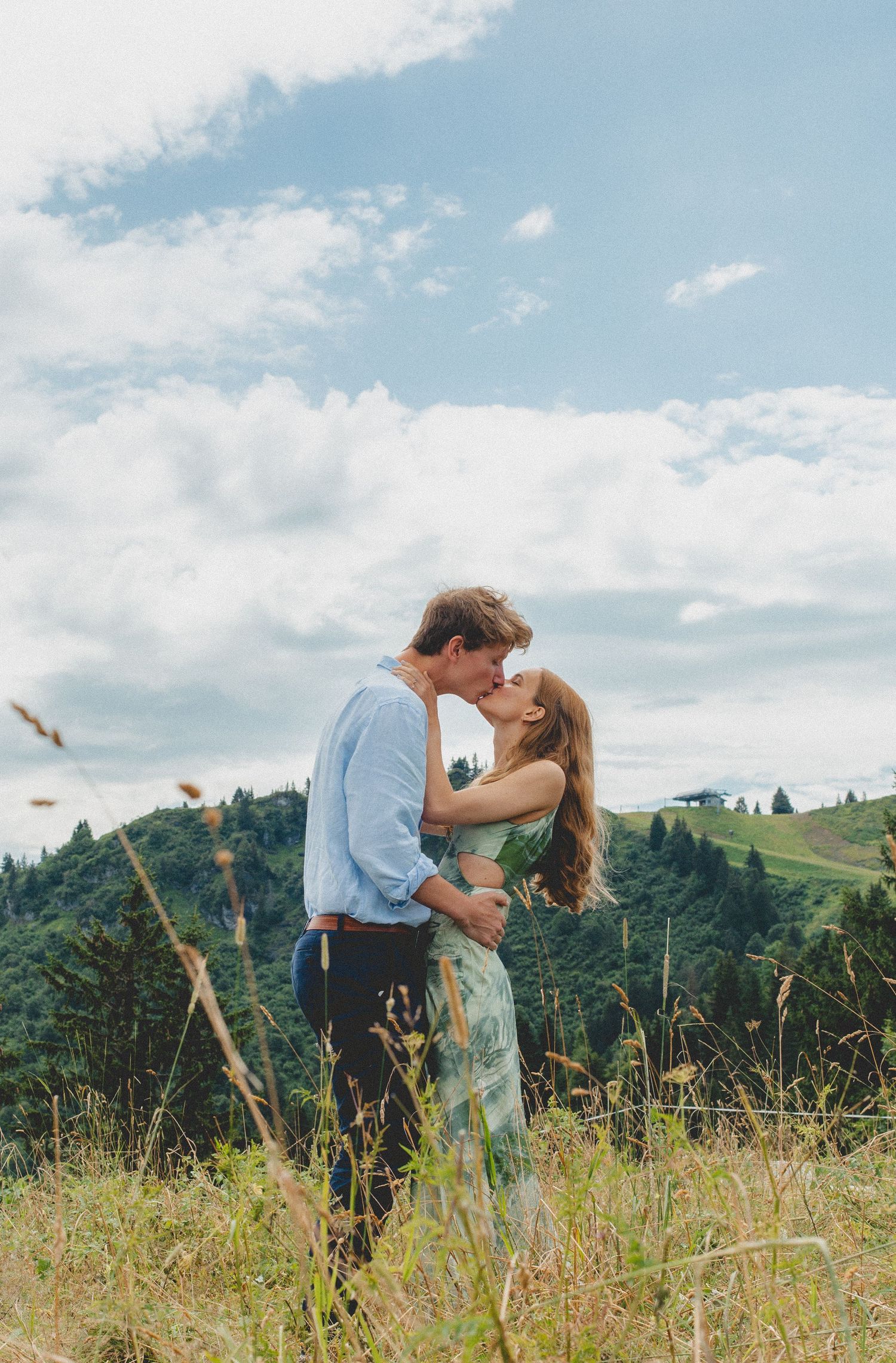 Engagement photos taken by documentary style wedding photographer in Morzine, France. French Wedding Venue. Wedding photography inspiration.