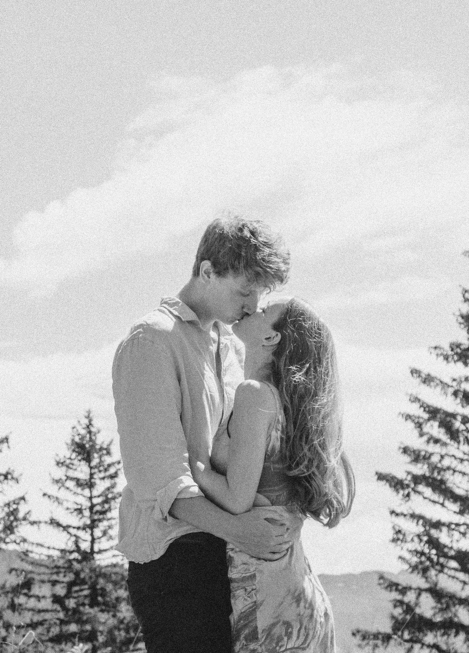 Engagement photos taken by documentary style wedding photographer in Morzine, France. French Wedding Venue. Wedding photography inspiration.