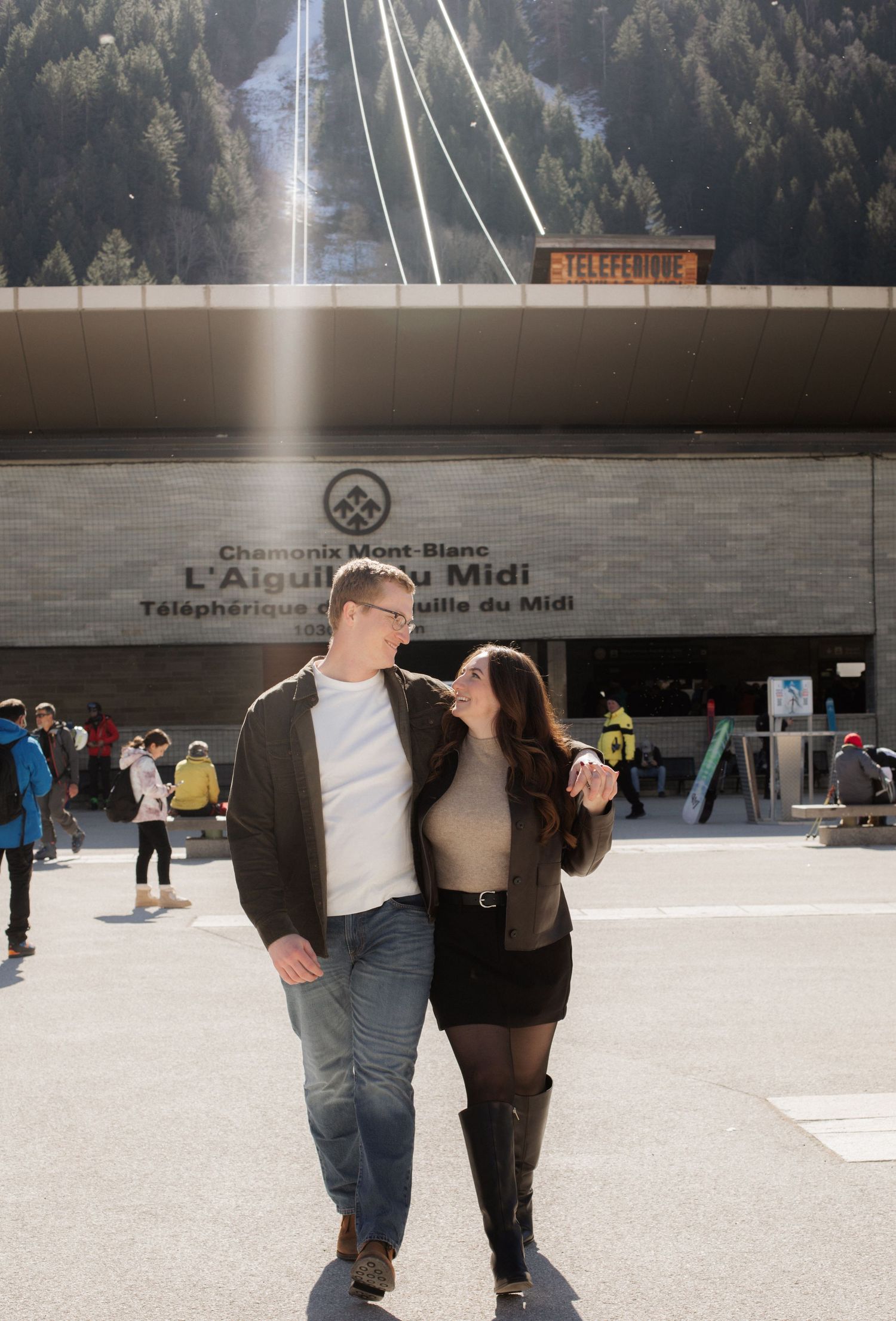 Chamonix Engagement photographer. Chamonix wedding photography Mont Blanc wedding venue. Captured by natural, documentary stlye photographer