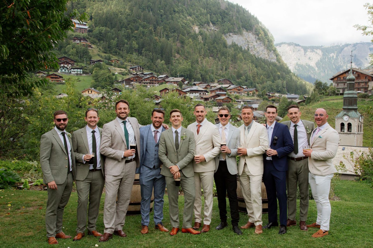 Documentary style Wedding Photographer captures wedding photos at Morzine Wedding venue. Natural, timeless and candid wedding photography.