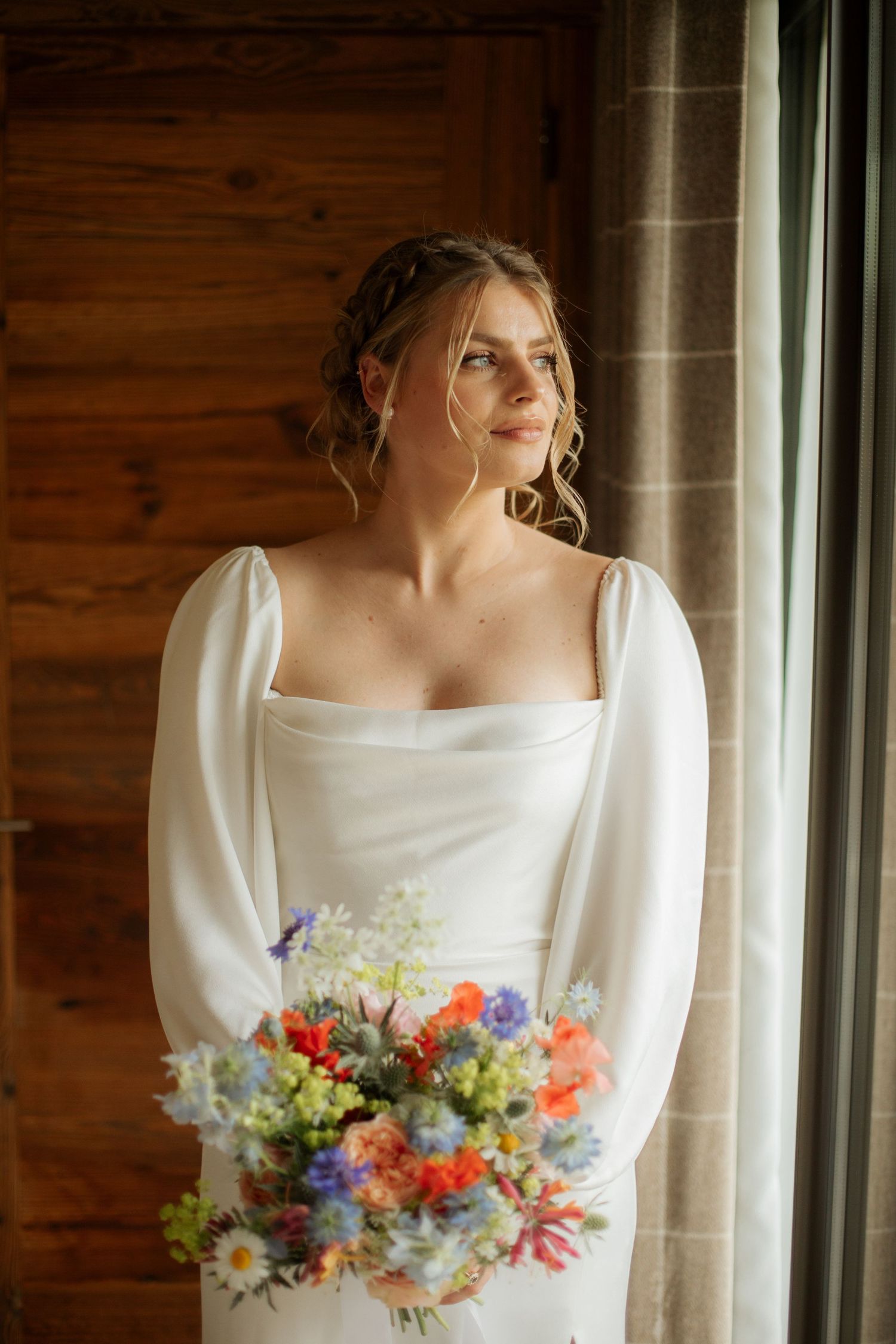 Chamonix Wedding Photographer captures candid ceremony photo at Chamonix Wedding venue.Natural,honest &authentic storytelling. Morzine