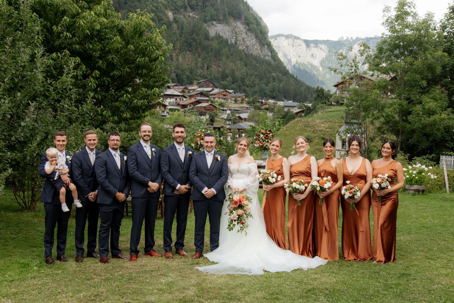 Morzine Wedding photographer captures wedding party and real emotions in Morzine Wedding Venue. Candid,timeless documentary style photos