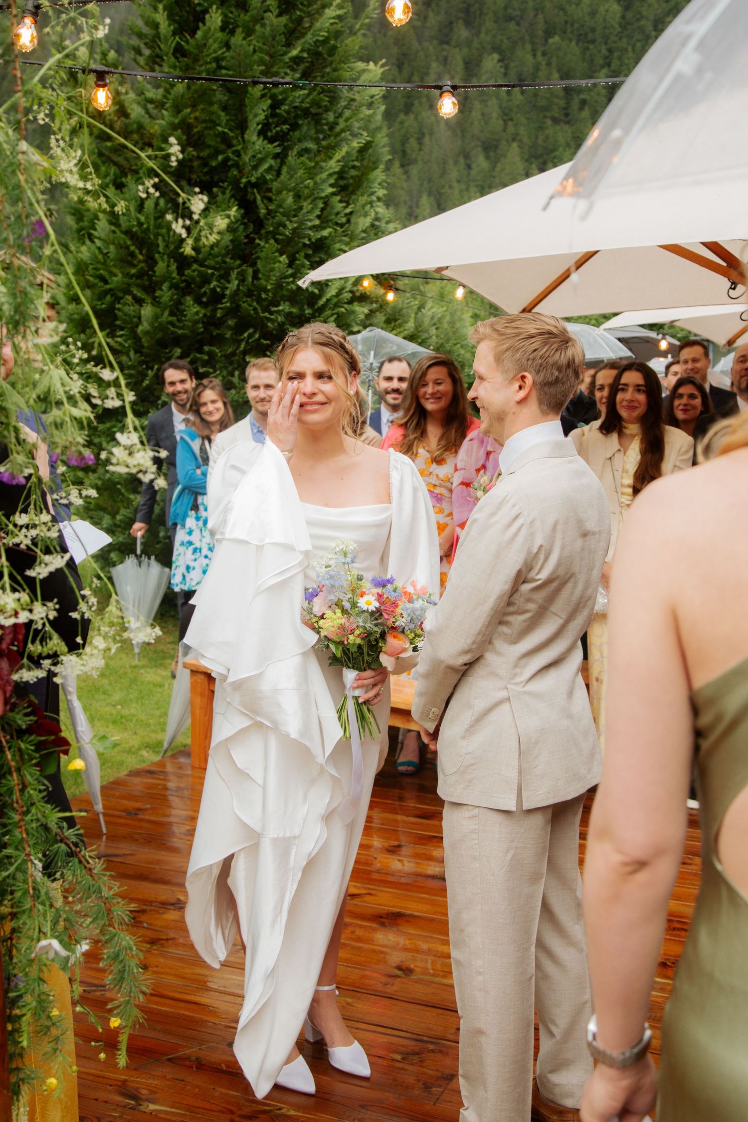 Bride and groom at a Chamonix wedding venue captured by chamonix wedding photographer