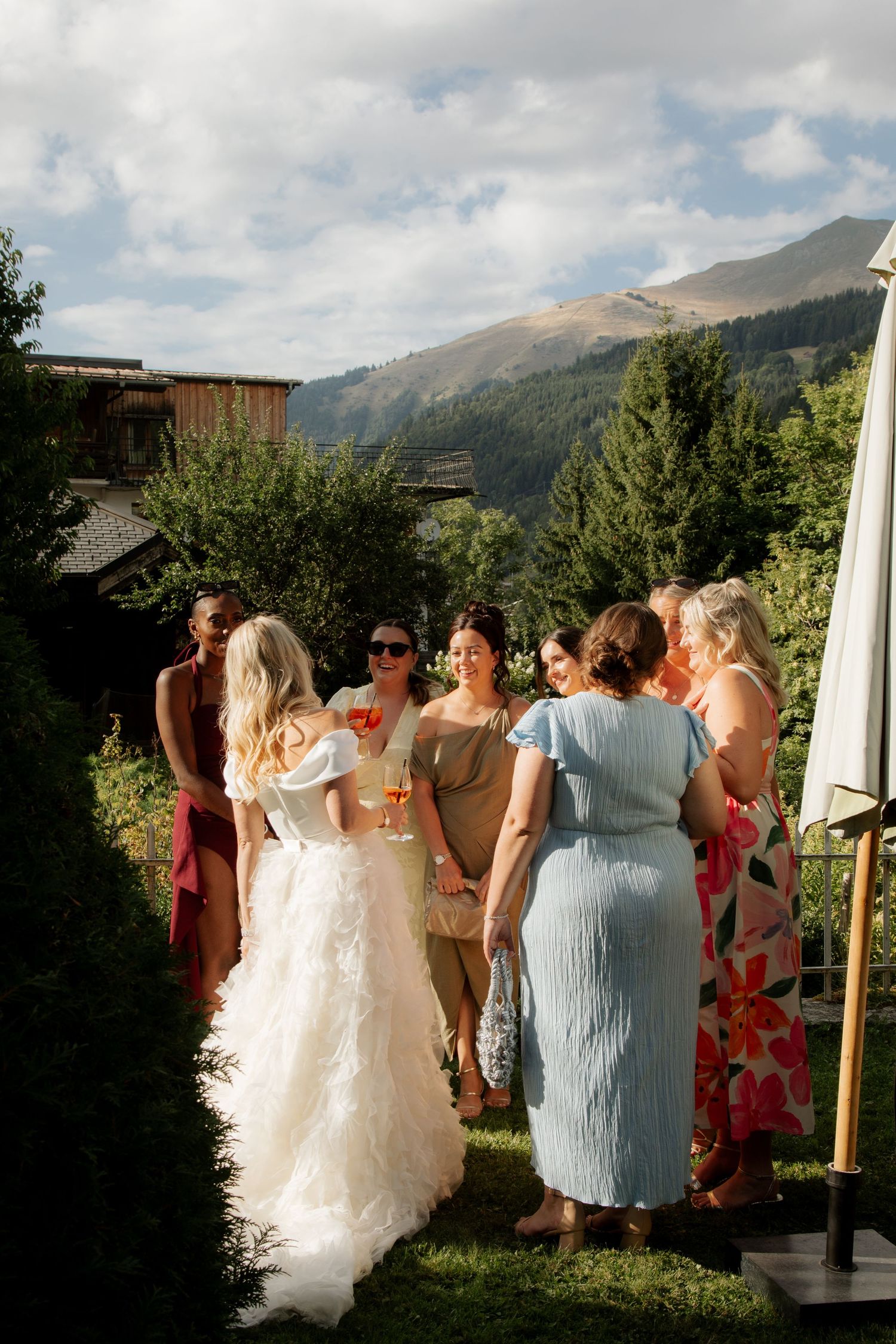 Documentary style Wedding Photographer captures wedding photos at Morzine Wedding venue. Natural, timeless and candid wedding photography.