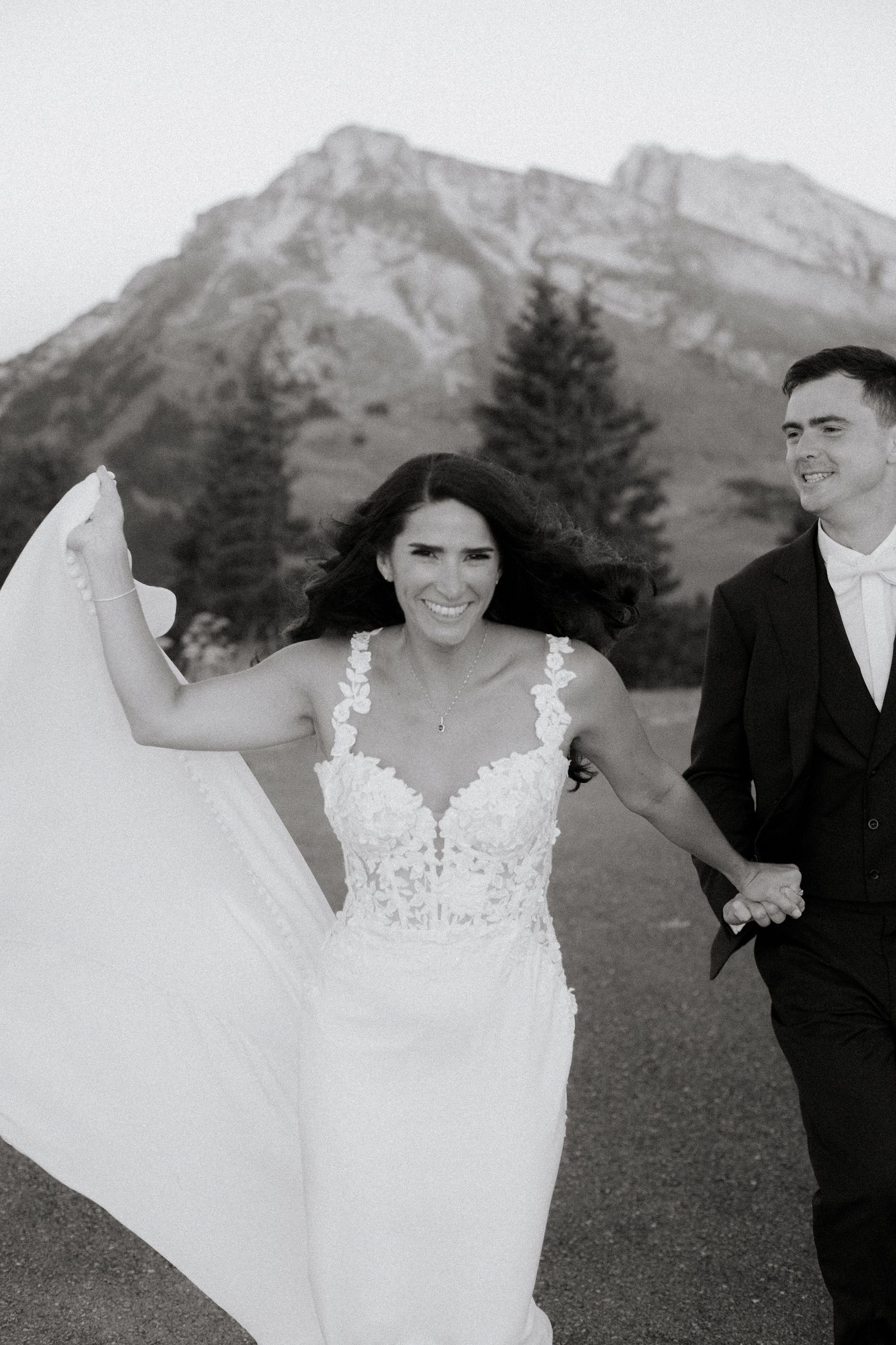 Wedding Photographer captures epic sunset wedding photos in La Clusaz Wedding venue. French Alps, Mountain Wedding photographer, europe.