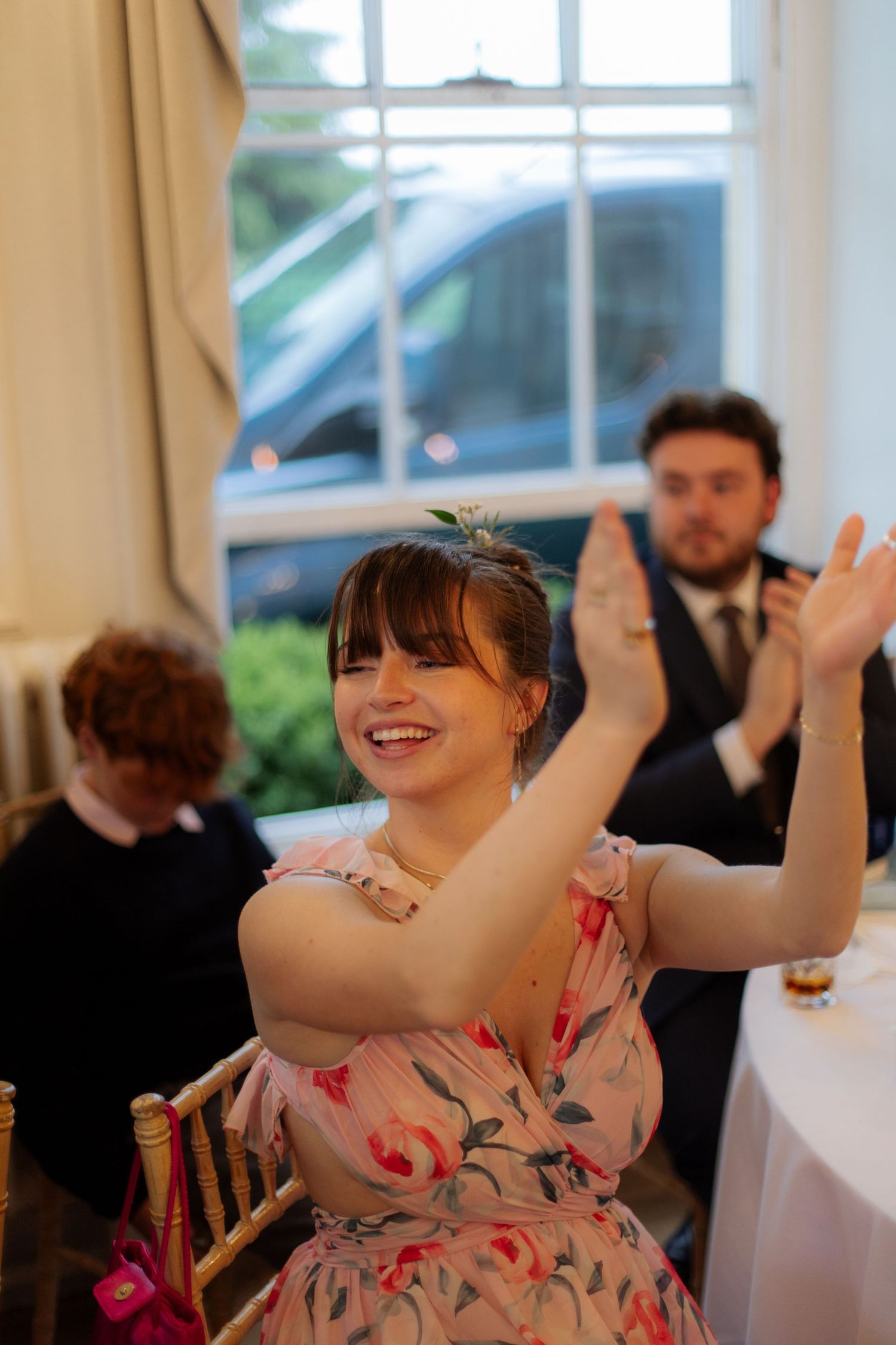 Documentary Style Cotswold Wedding Photographer captures wedding party at a Gloucestershire Wedding Venue. natural and candid wedding photos