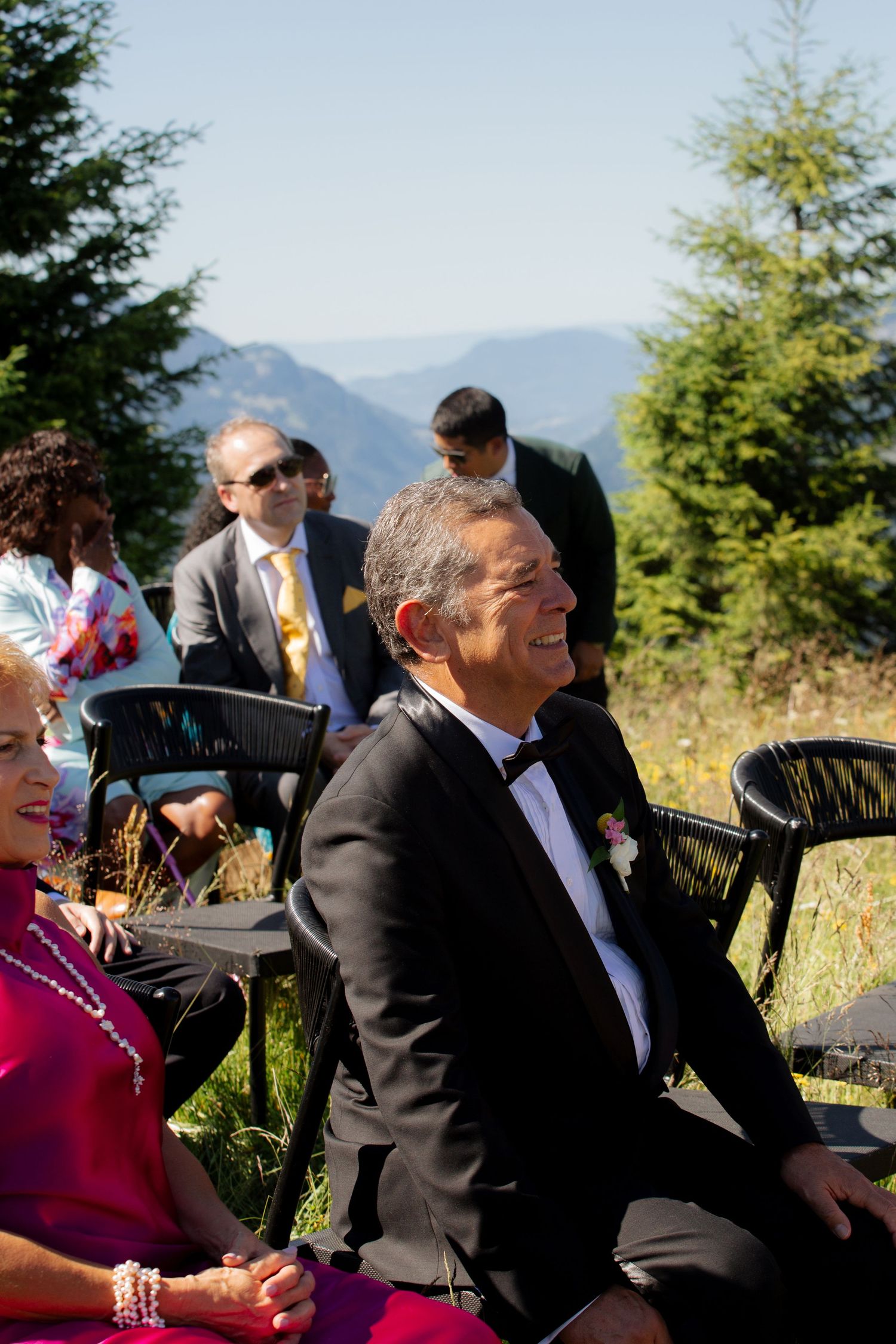 European Wedding Photographer captures emotional wedding at La Clusaz Wedding venue. French Alps Mountain Wedding photographer.Outdoor Bride