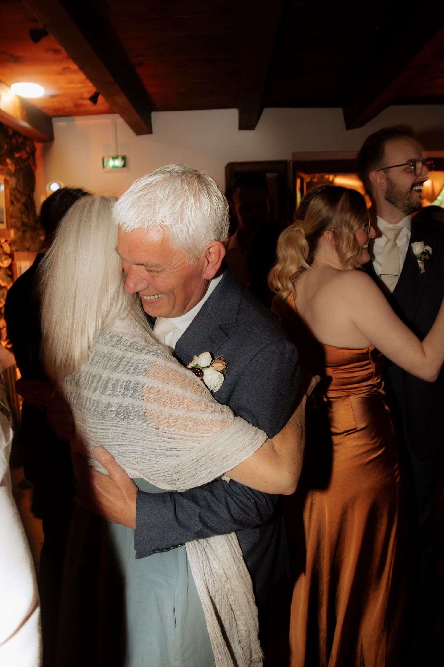 Morzine Wedding photographer captures fun wedding party and real emotions in Morzine Wedding Venue. Candid,timeless documentary style photos
