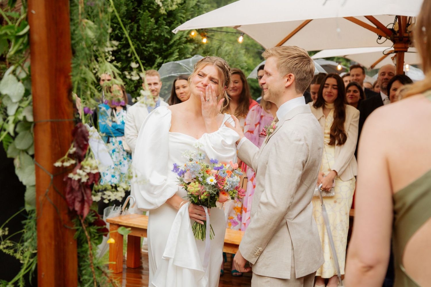 Chamonix Wedding Photographer captures candid ceremony photo at Chamonix Wedding venue.Natural,honest &authentic storytelling. Morzine