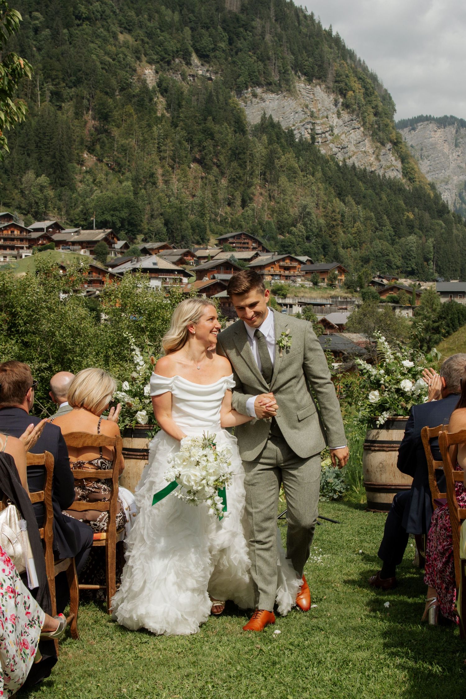 Documentary style Wedding Photographer captures wedding photos at Morzine Wedding venue. Natural, timeless and candid wedding photography.