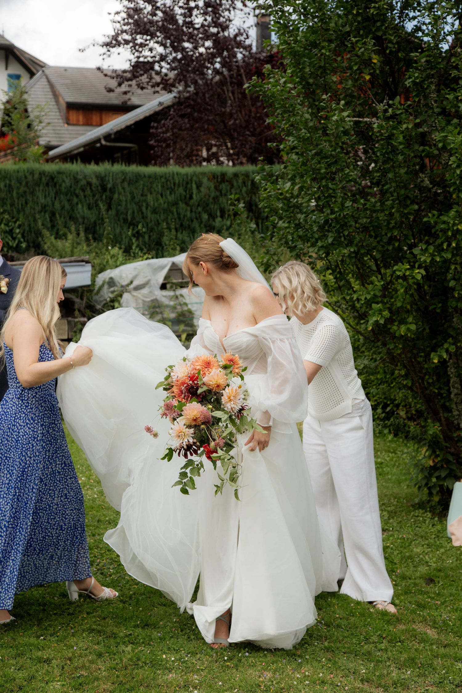Morzine Wedding photographer captures fun wedding party and real emotions in Morzine Wedding Venue. Candid,timeless documentary style photos