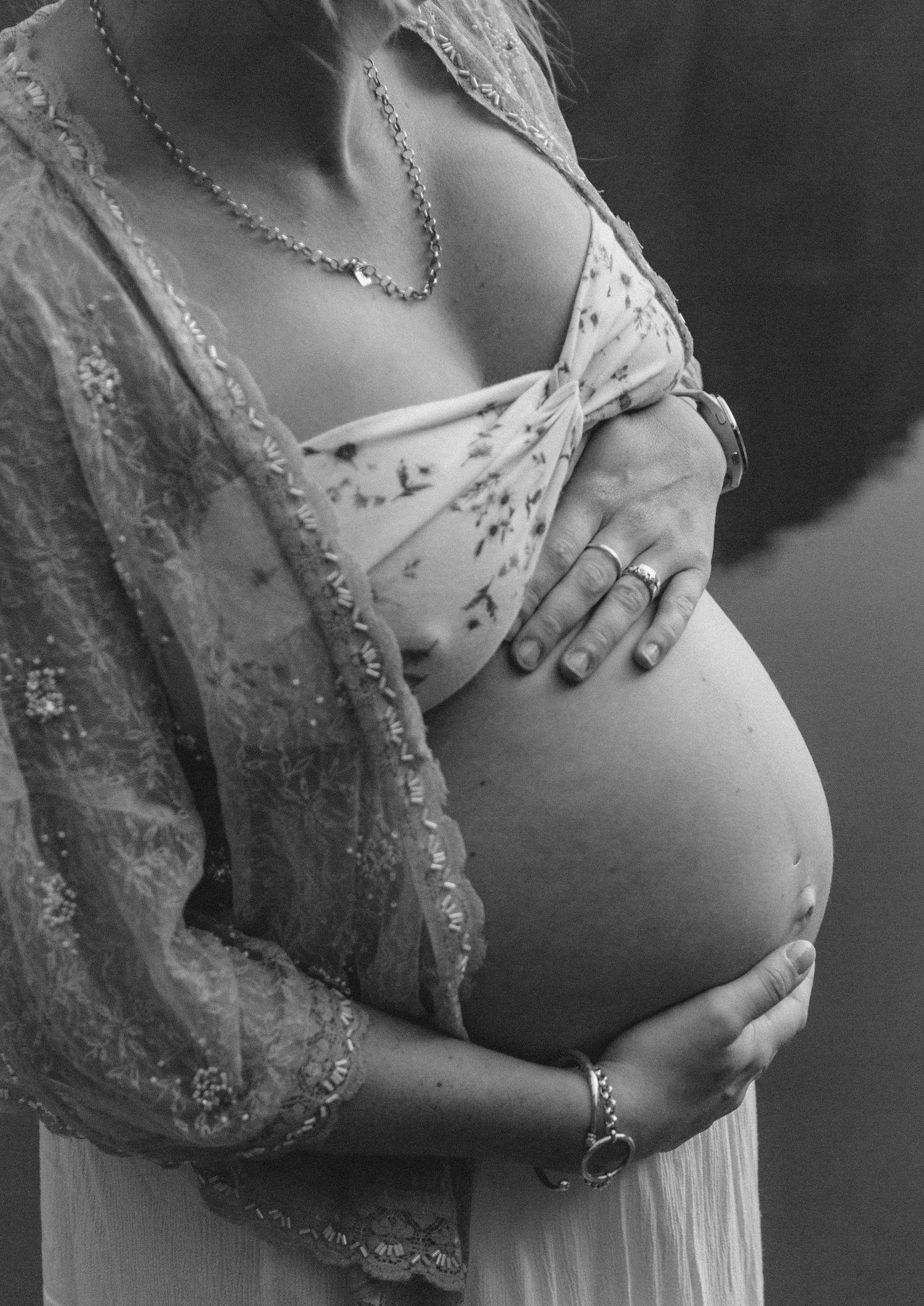 Maternity Photographer captures outdoor pregnancy photos. Maternity photography session captured by Morzine Photographer at Lac Montriond