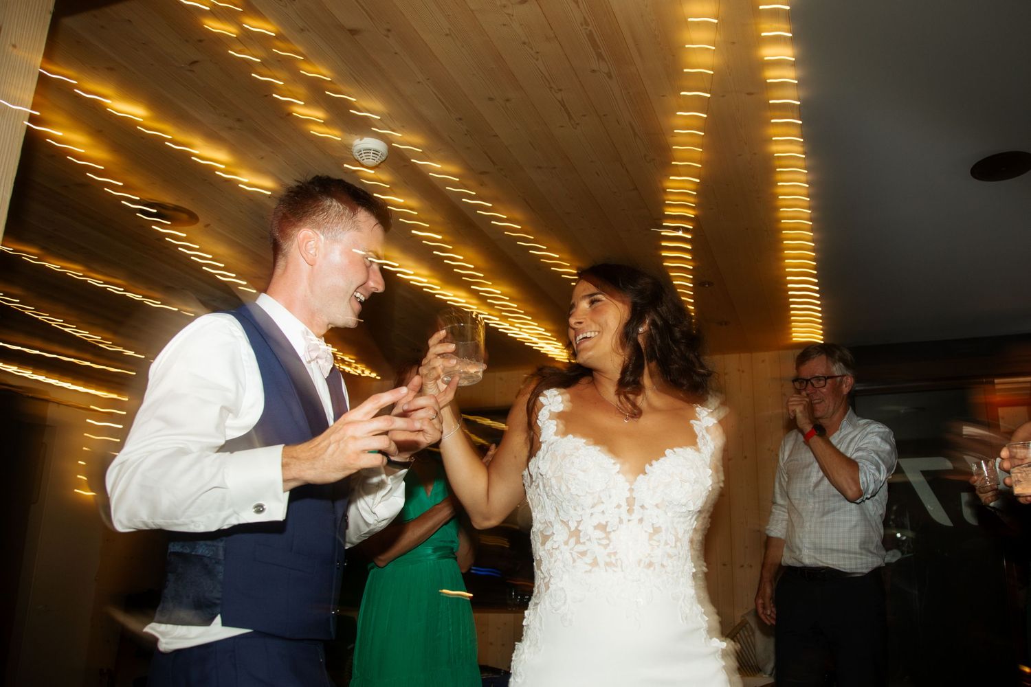 Wedding Photographer captures wedding party in La Clusaz Weddding venue. Wedding photography captured by Morzine Photographer, France