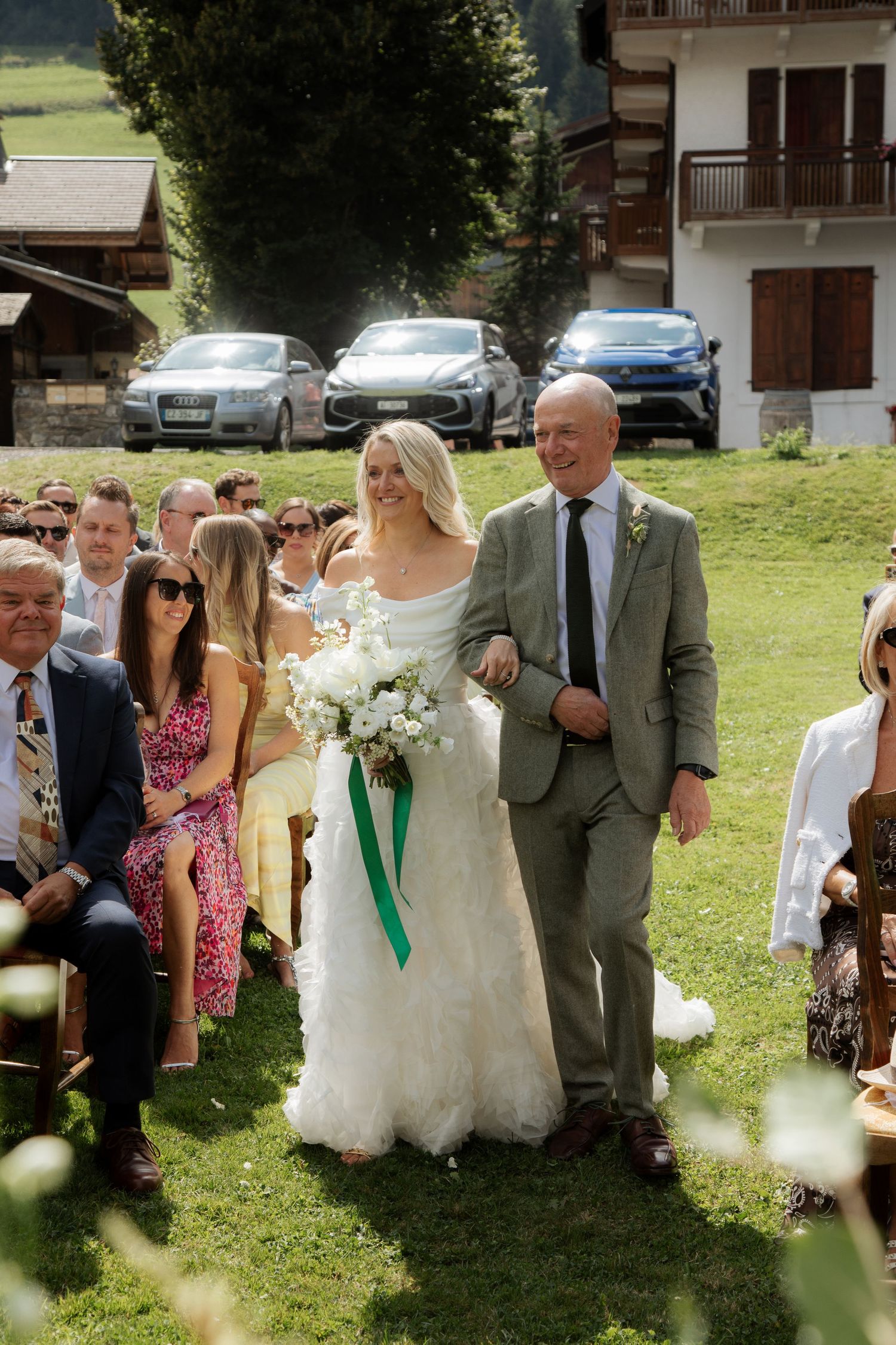 Documentary style Wedding Photographer captures wedding photos at Morzine Wedding venue. Natural, timeless and candid wedding photography.