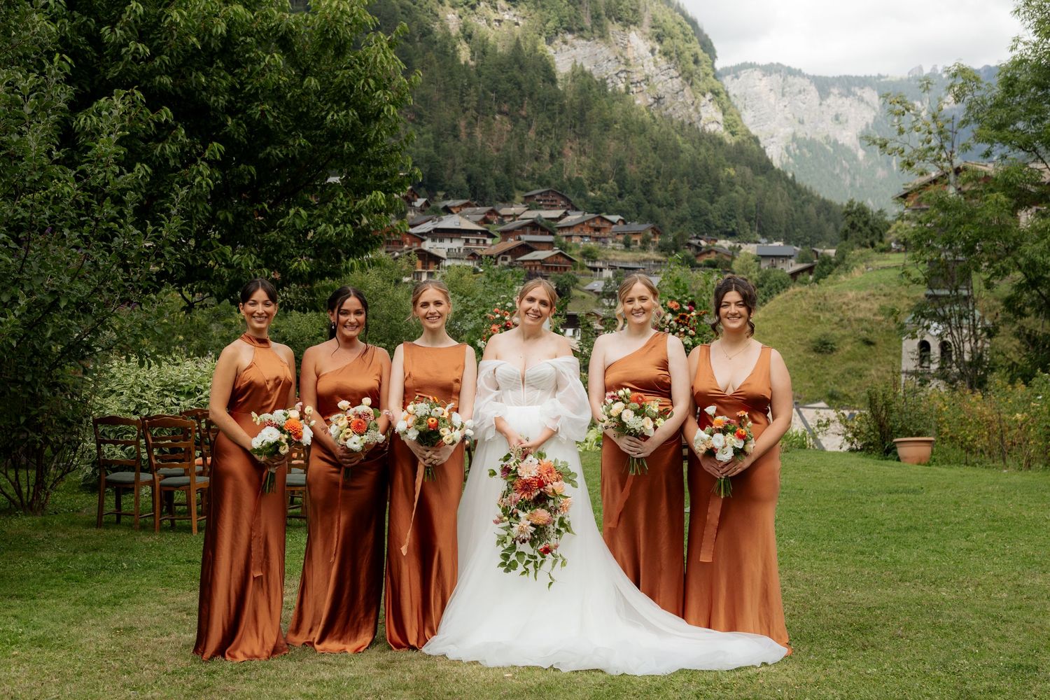 Morzine Wedding photographer captures bridesmaids and real emotions in Morzine Wedding Venue. Candid,timeless documentary style photos