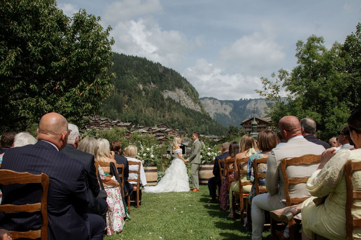 Documentary style Wedding Photographer captures wedding photos at Morzine Wedding venue. Natural, timeless and candid wedding photography.