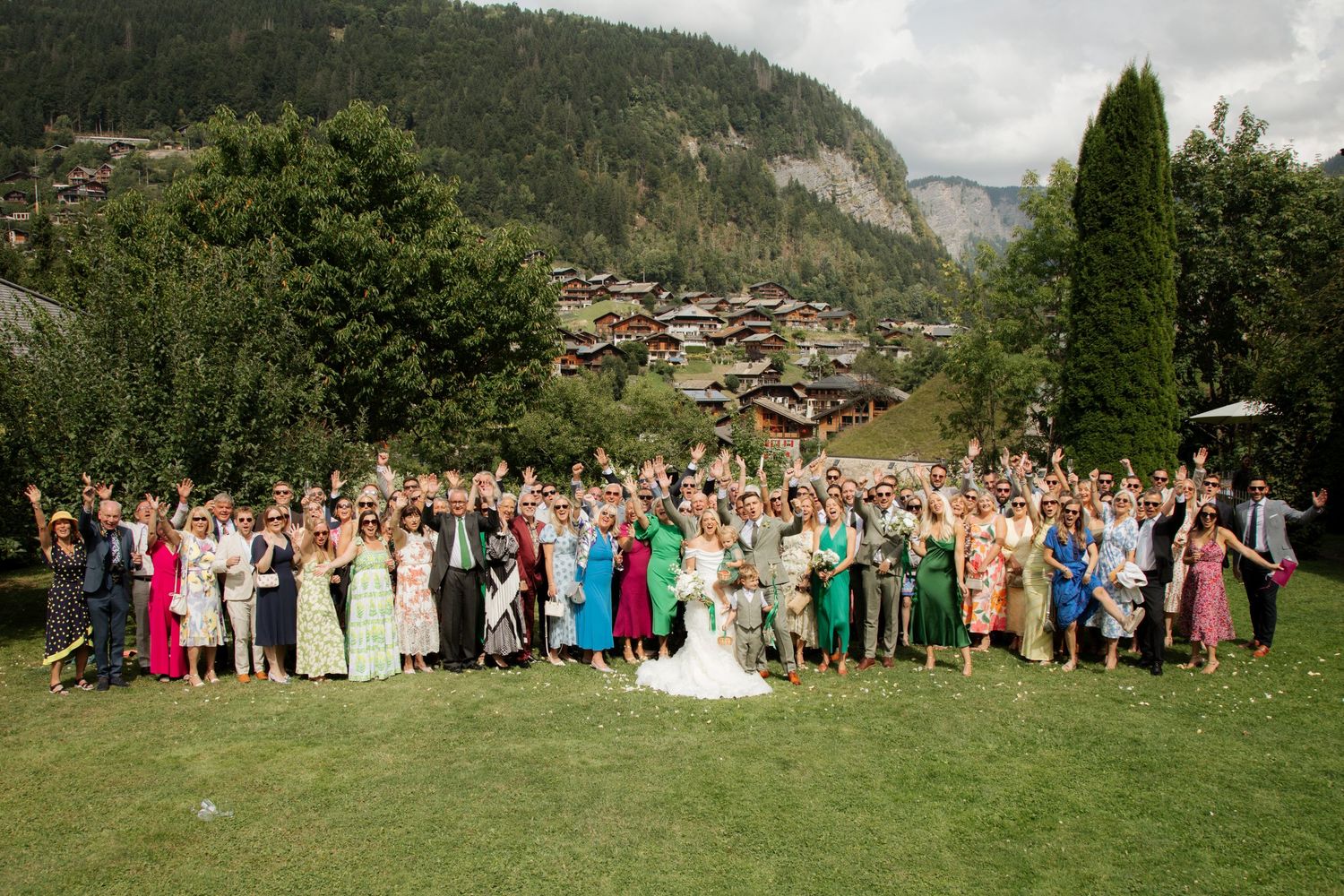 Documentary style Wedding Photographer captures wedding photos at Morzine Wedding venue. Natural, timeless and candid wedding photography.