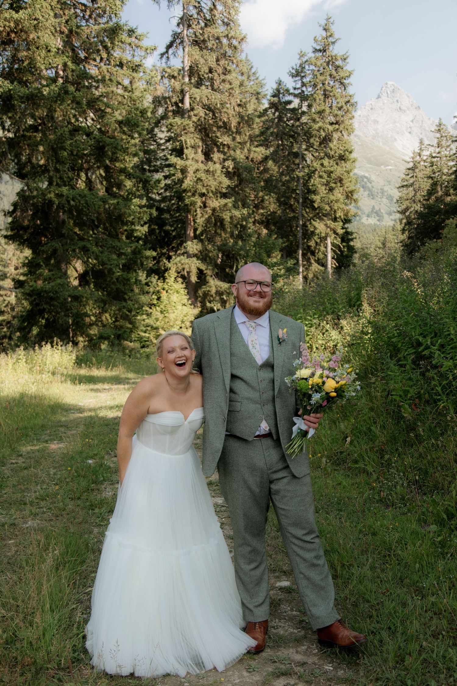 Morzine Wedding Photographer captures candid ceremony photo at MeribelWedding venue.Natural,honest &authentic storytelling. Three Valleys