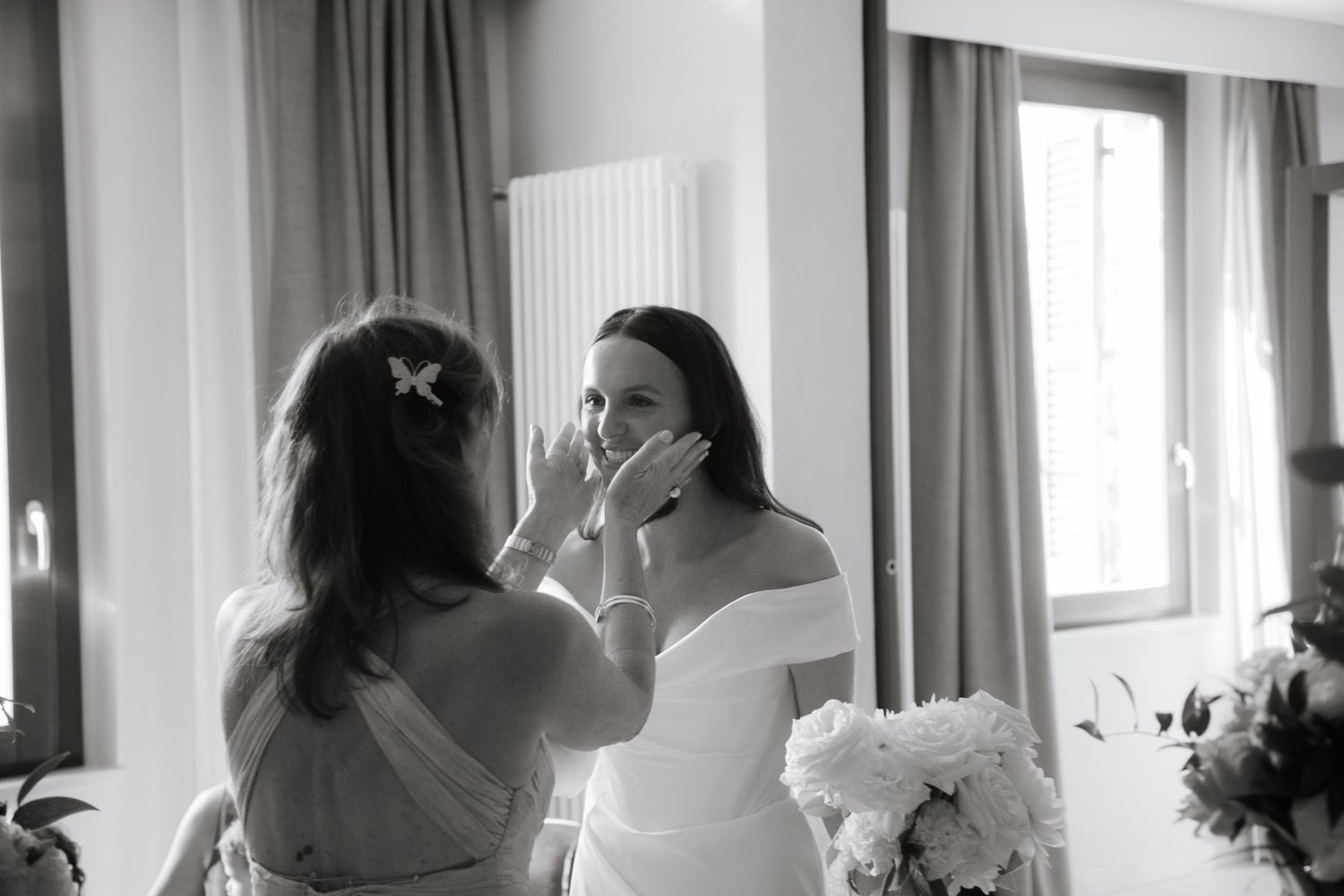 Assisi Wedding ceremony in Italy captured by destination wedding photographer, candid, natural style. Documentary style wedding photography.