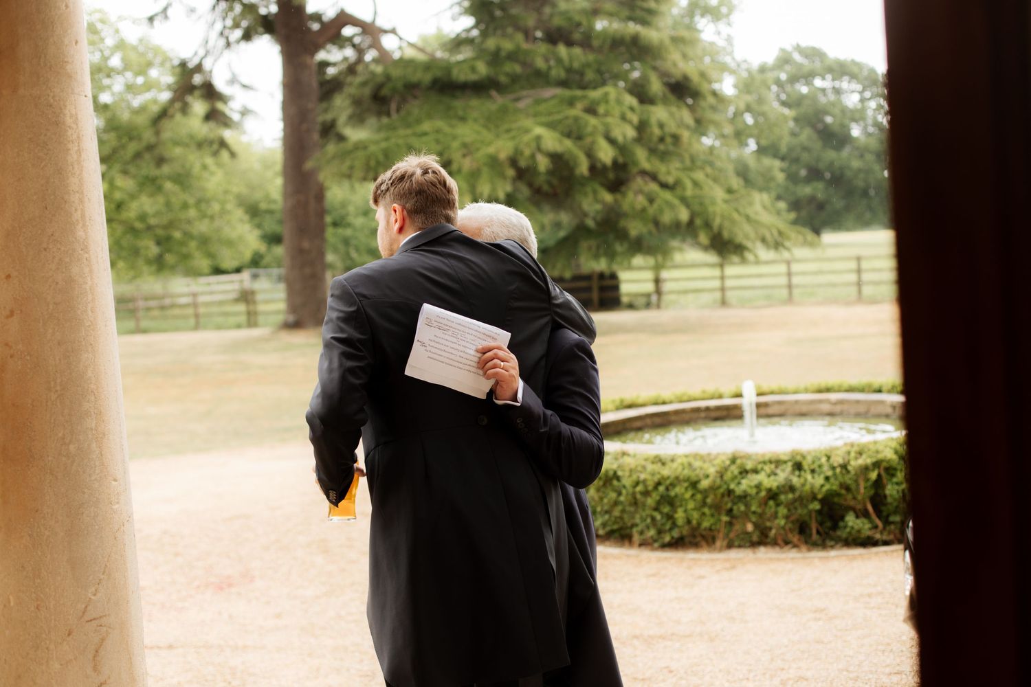 Documentary Style Cotswold Wedding Photographer captures groomsmen at Gloucestershire Wedding Venue.Natural,candid and timeless photography