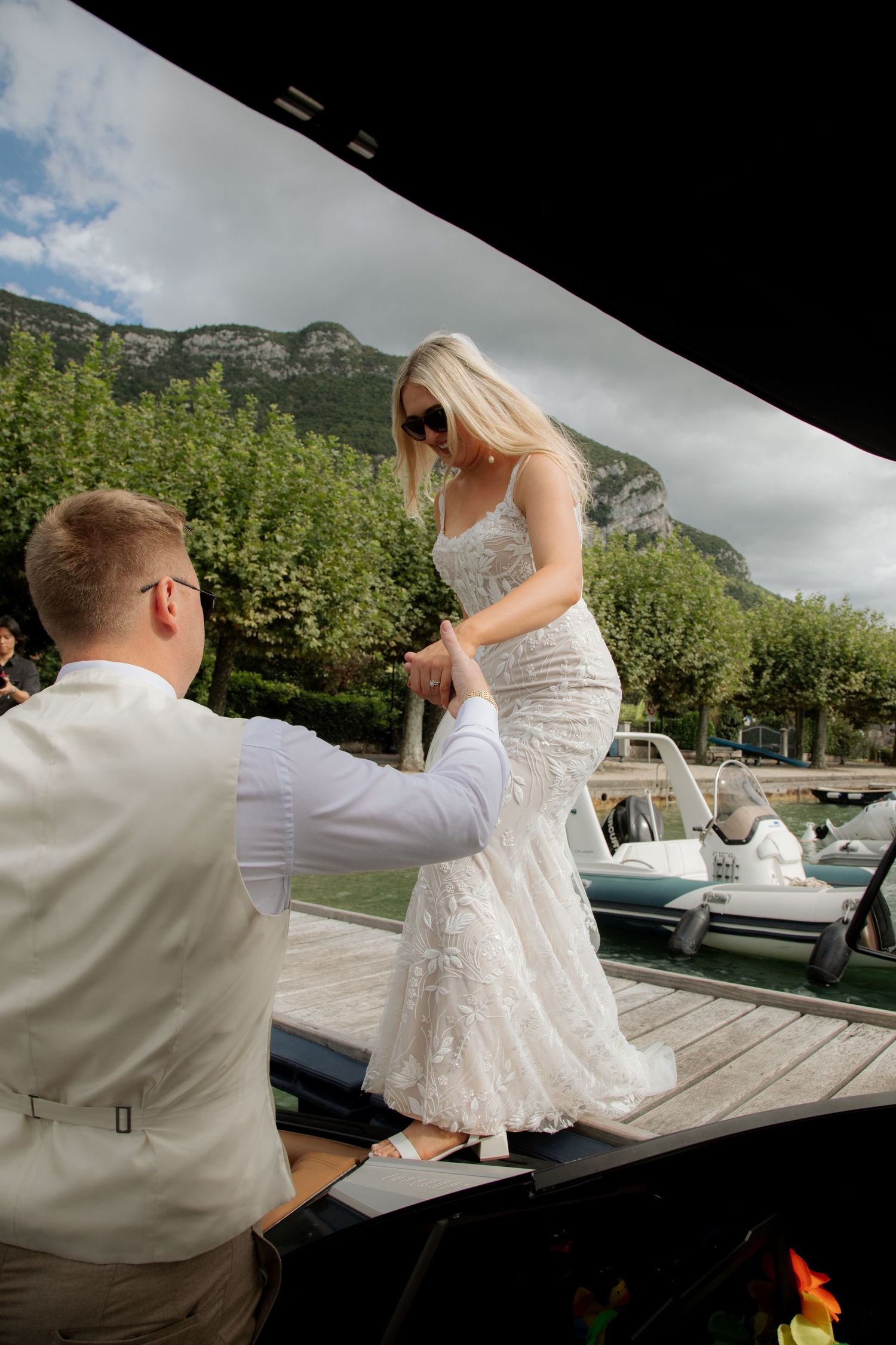 Annecy Wedding photographer captures adventure wedding and couples photos on Lake Annecy in France. Candid & timeless documentary style.