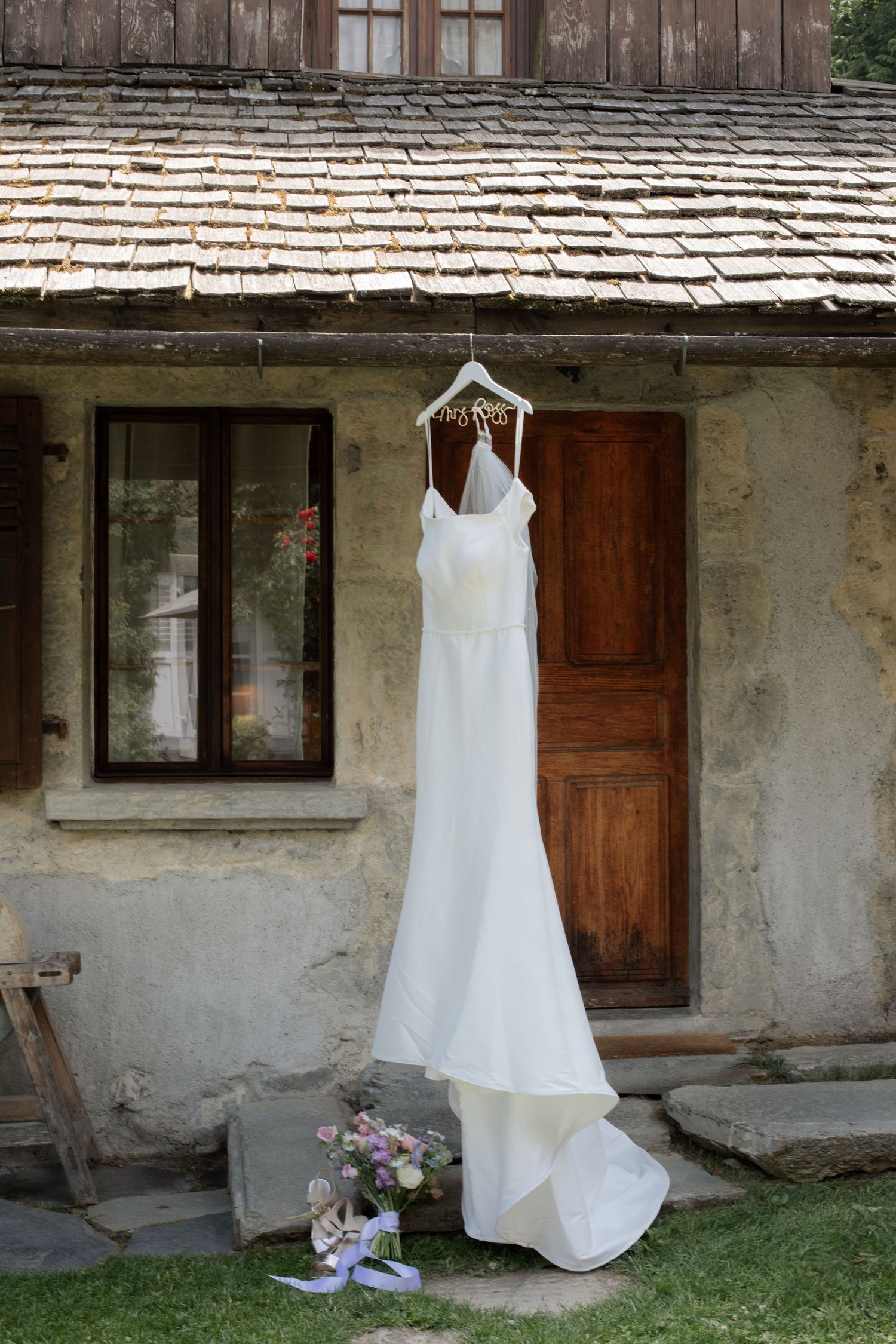 Bridal Detail photo taken at a wedding venue in Morzine, Haute Savoie. Destination wedding photographer working in europe