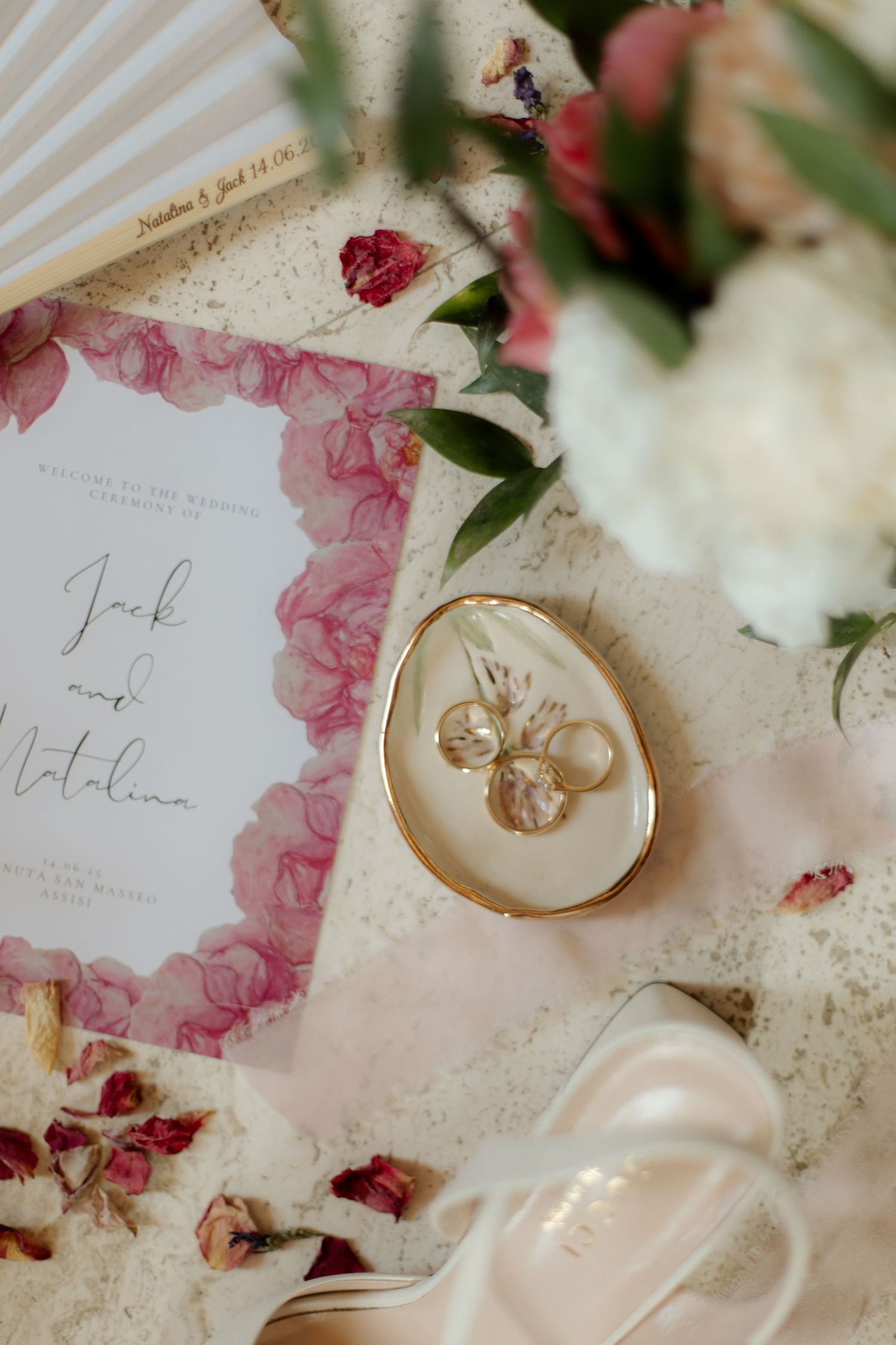 Italian Wedding photos in Assisi captured by destination wedding photographer, candid, natural style. Documentary style wedding photography.
