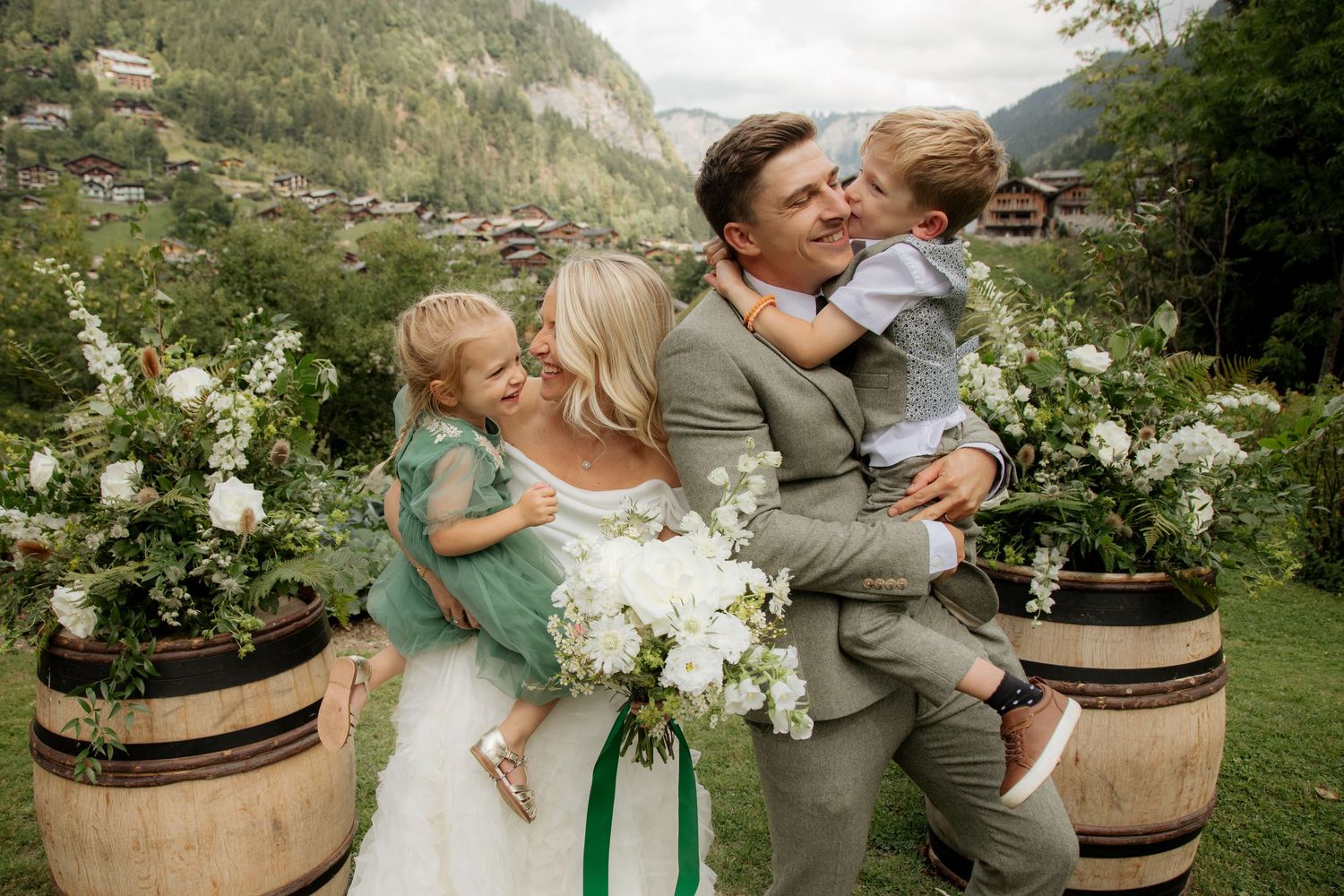 Documentary style Wedding Photographer captures wedding photos at Morzine Wedding venue. Natural, timeless and candid wedding photography.