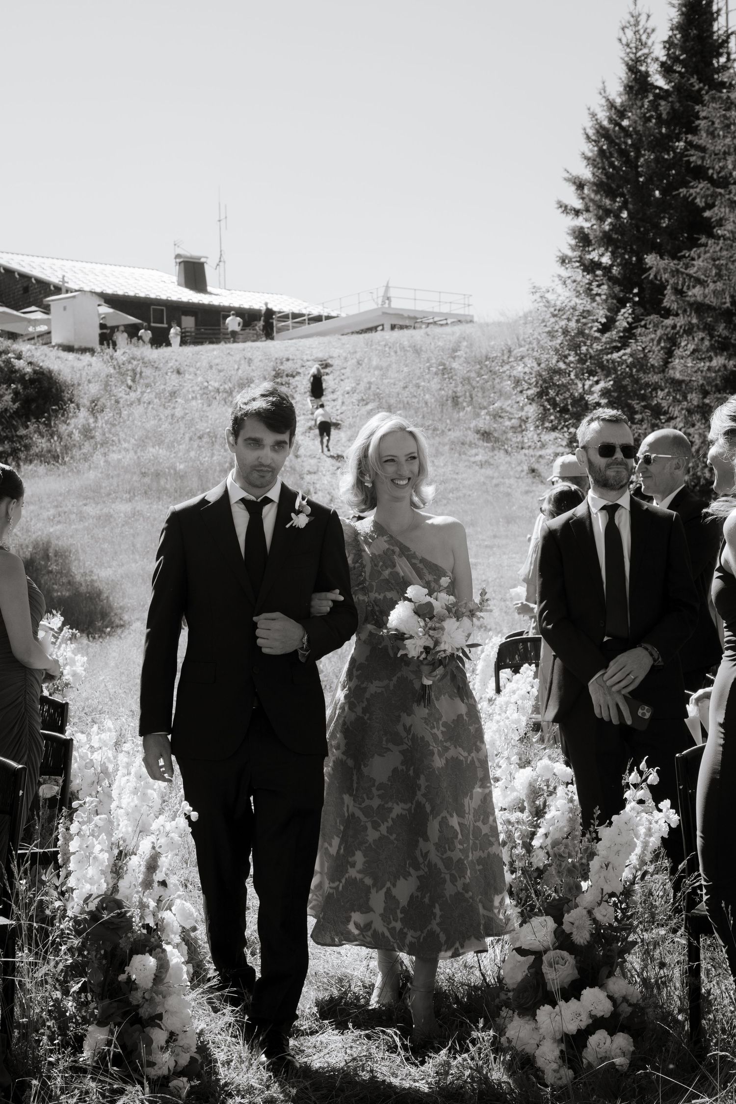 Candid Wedding Photographer captures emotional wedding at La Clusaz Wedding venue. French Alps Mountain Wedding photographer. Outdoor Bride