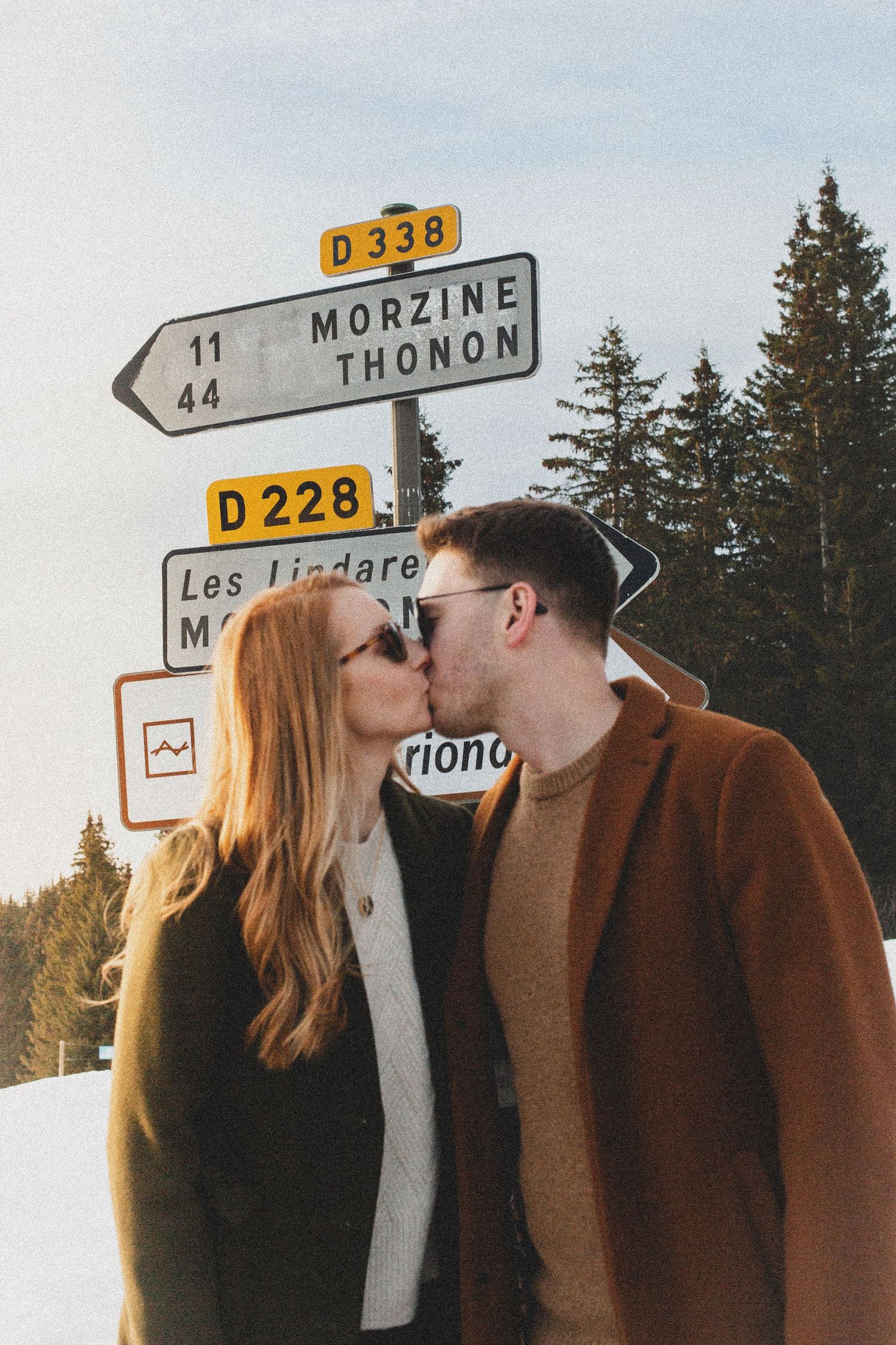 Engagement photo in Avoriaz. Winter engagement photo in the snow, captured by Morzine Wedding & elopement photographer.natural, candid photo