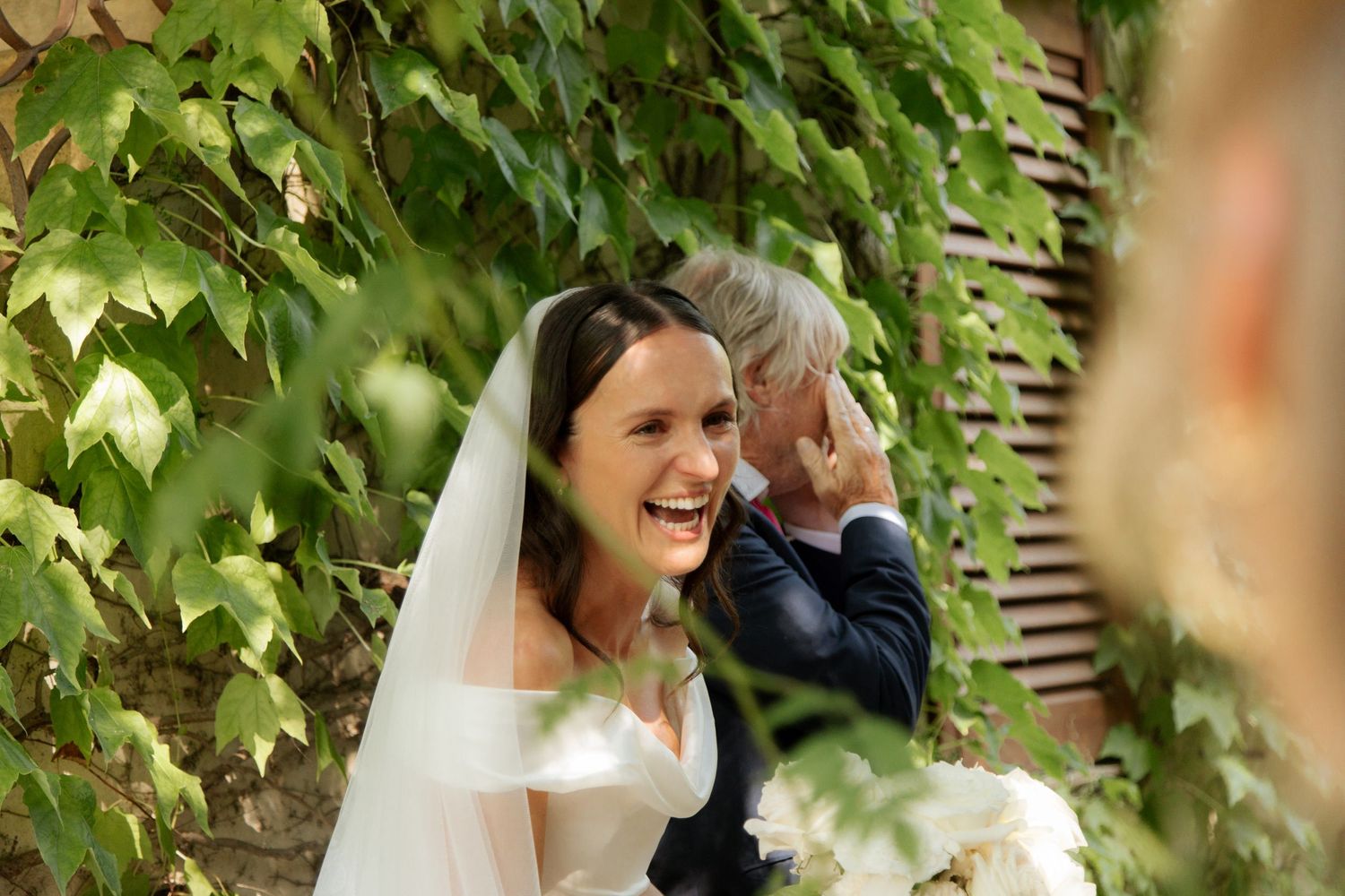 Assisi Wedding ceremony in Italy captured by destination wedding photographer, candid, natural style. Documentary style wedding photography.