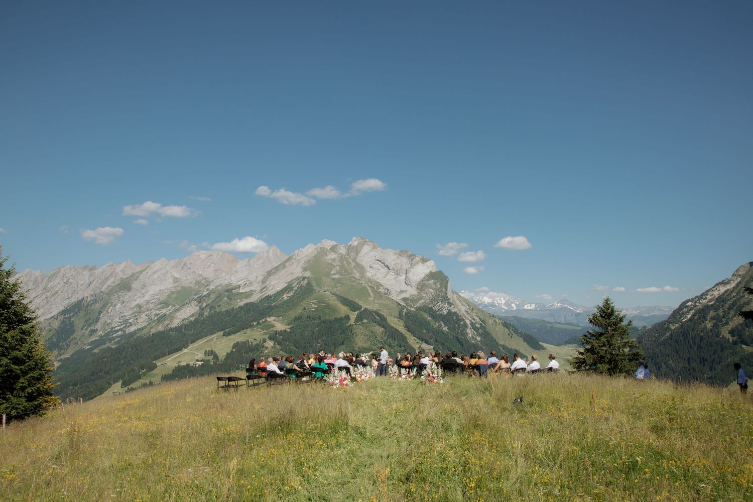 European Wedding Photographer captures emotional wedding at La Clusaz Wedding venue. French Alps Mountain Wedding photographer.Outdoor Bride