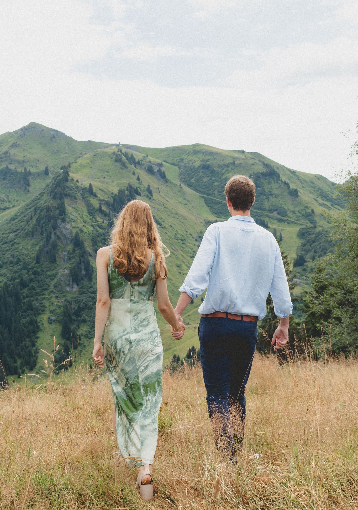 Engagement photos taken by documentary style wedding photographer in Morzine, France. French Wedding Venue. Wedding photography inspiration.