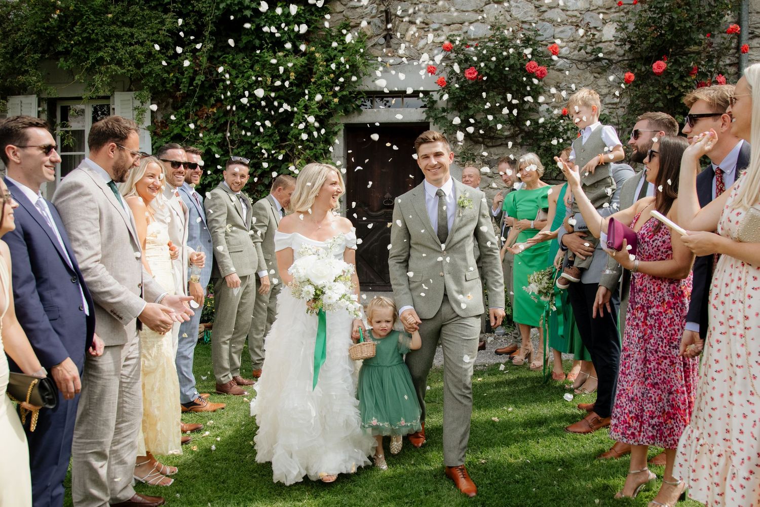 Documentary style Wedding Photographer captures wedding photos at Morzine Wedding venue. Natural, timeless and candid wedding photography.