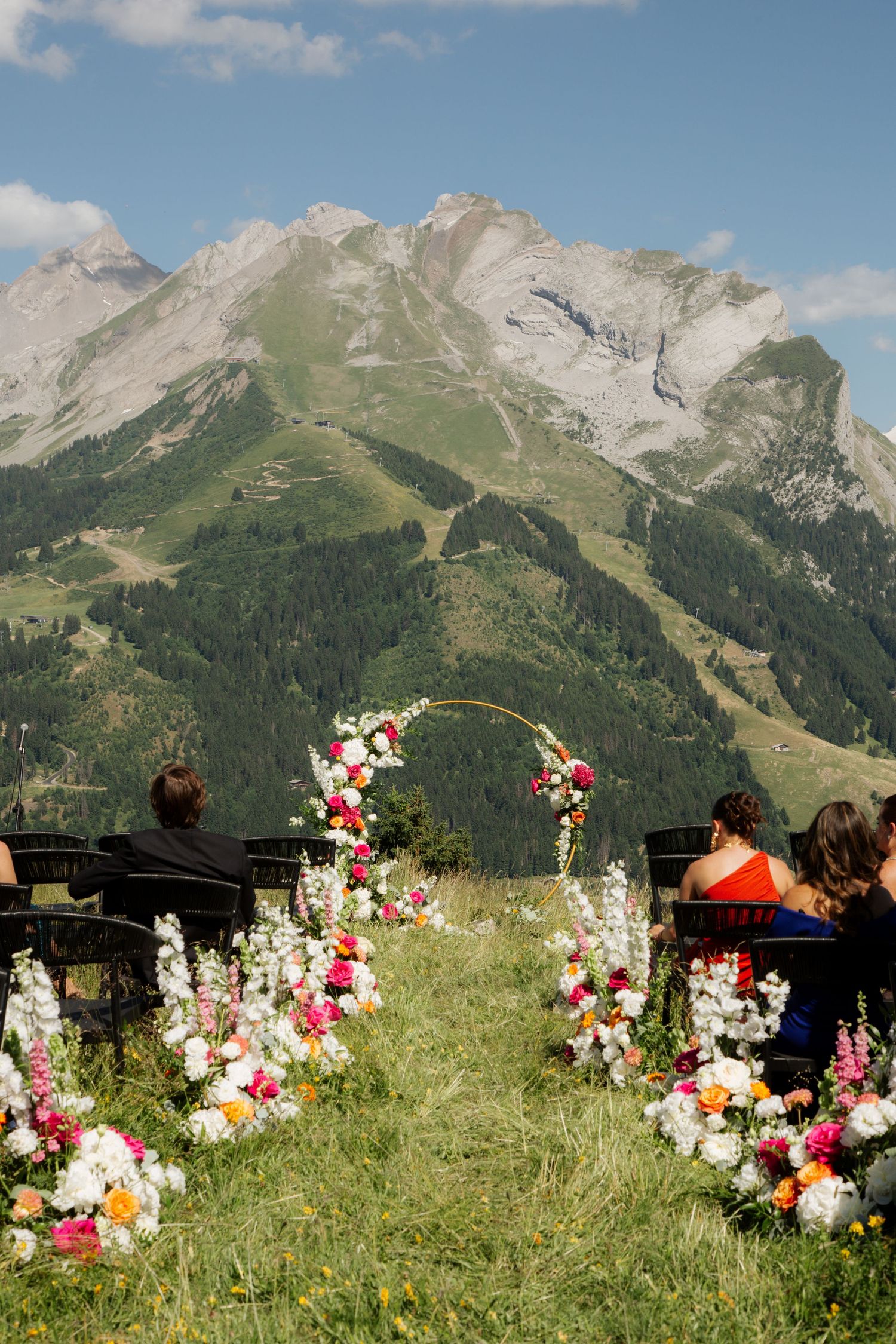 Candid Wedding Photographer captures emotional wedding at La Clusaz Wedding venue. French Alps Mountain Wedding photographer. Outdoor Bride