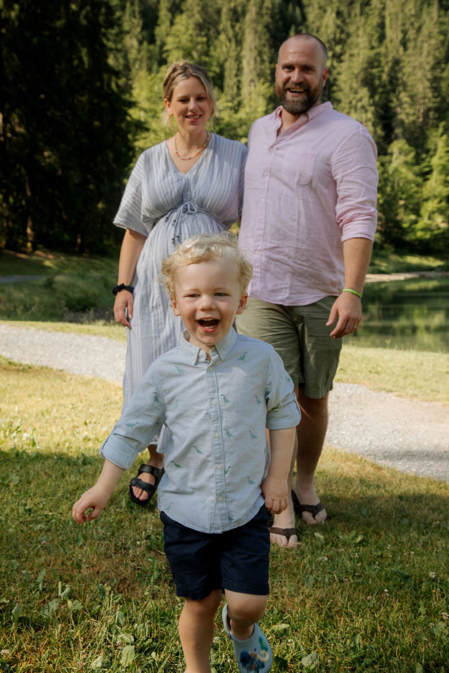 Family Photographer captures outdoor family photos. Family photography session captured by Morzine Photographer in St Jean D'Aulps