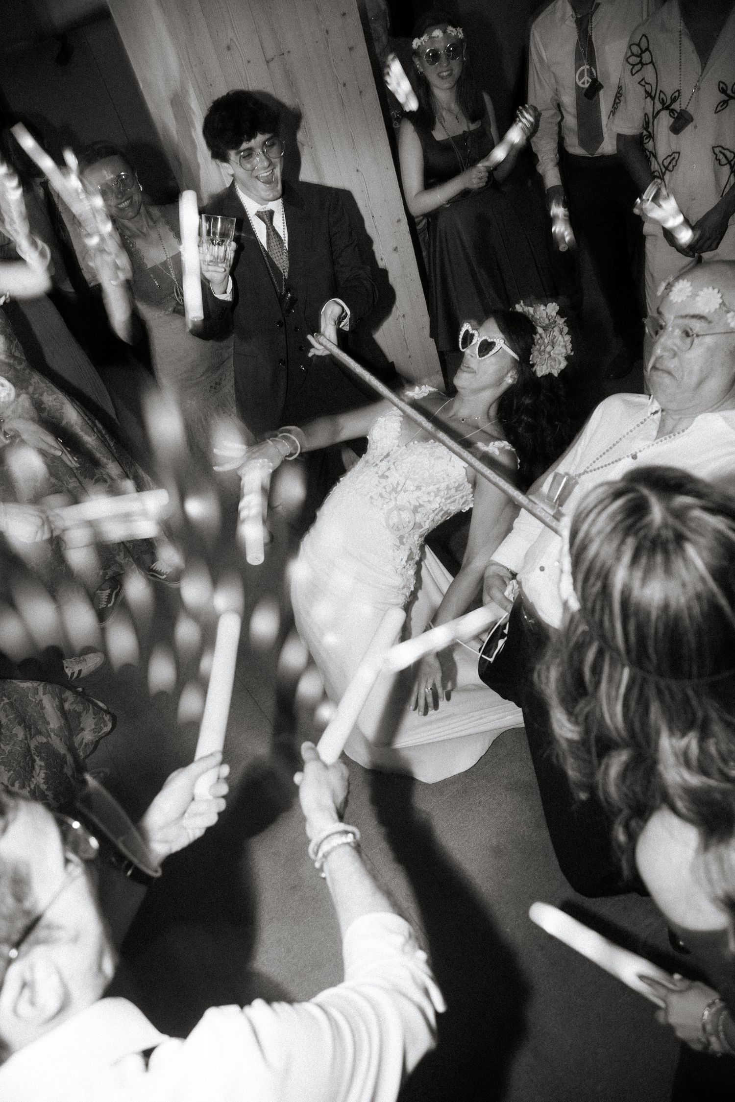 Wedding Photographer captures wedding party in La Clusaz Weddding venue. Wedding photography captured by Morzine Photographer, France
