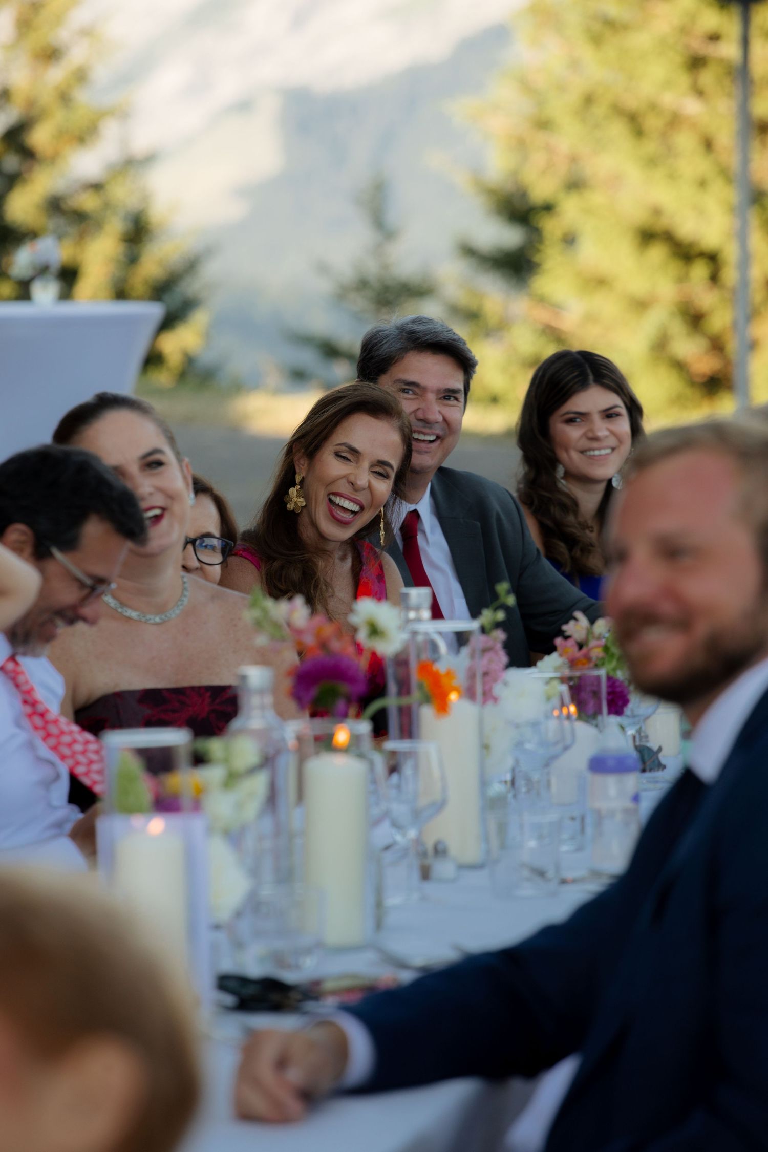 Morzine Wedding Photographer captures epic sunset wedding photos in La Clusaz Wedding venue. French Alps, Mountain Wedding photographer.