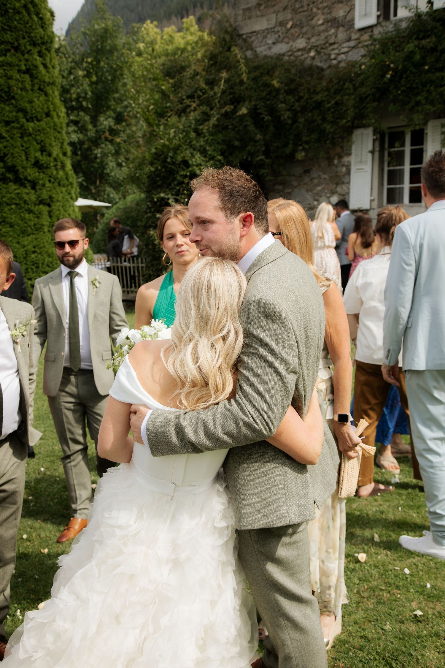 Documentary style Wedding Photographer captures wedding photos at Morzine Wedding venue. Natural, timeless and candid wedding photography.