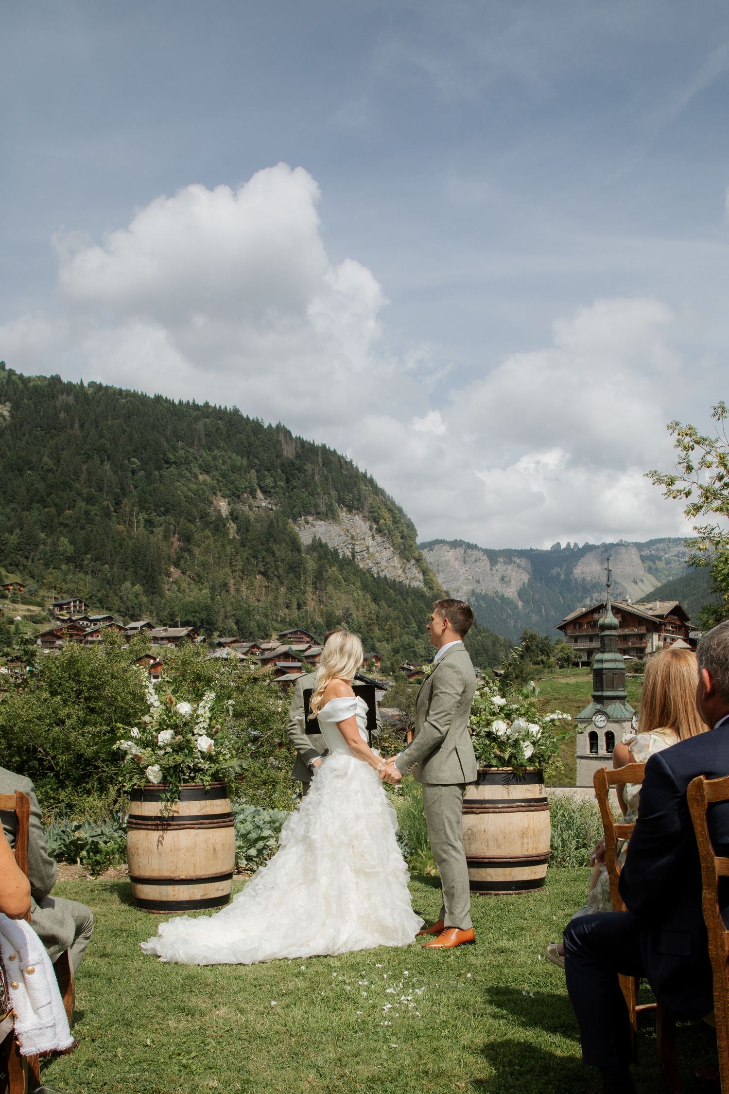 Documentary style Wedding Photographer captures wedding photos at Morzine Wedding venue. Natural, timeless and candid wedding photography.