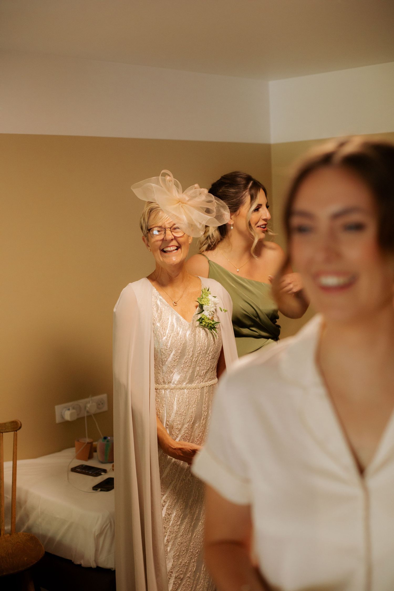 Morzine Wedding photographer captures real wedding emotions. Mountains & Lake Montriond backdrop. Candid timeless documentary style photos