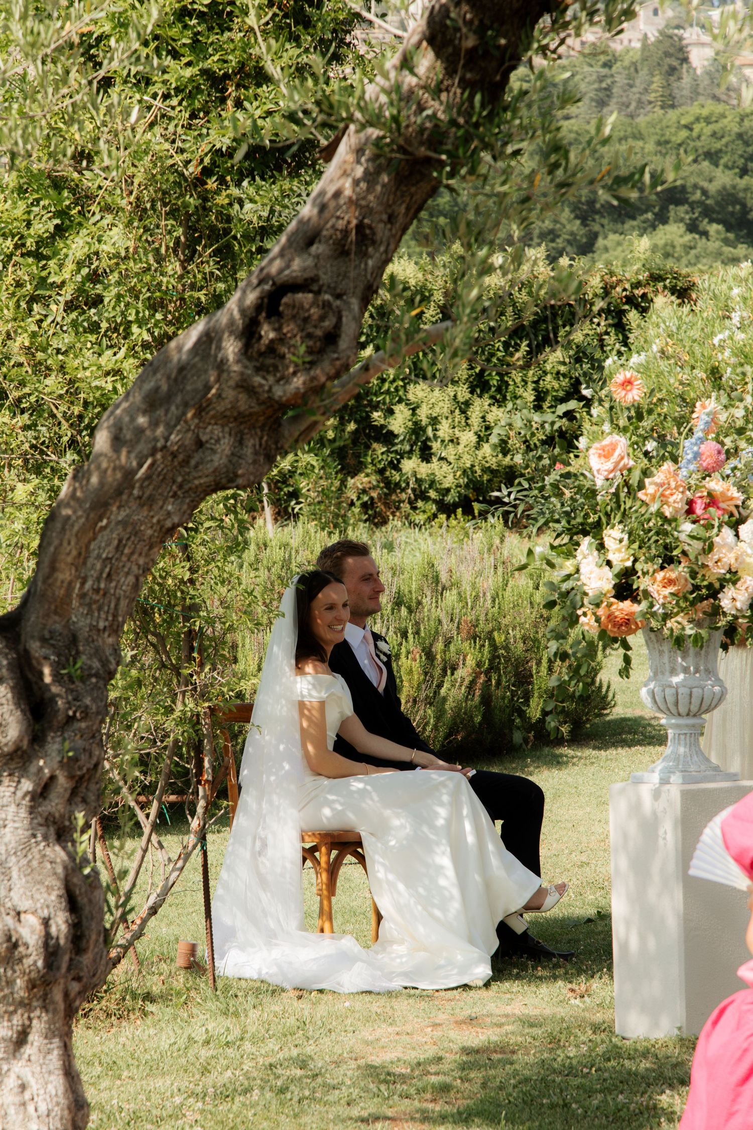 Assisi Wedding ceremony in Italy captured by destination wedding photographer, candid, natural style. Documentary style wedding photography.